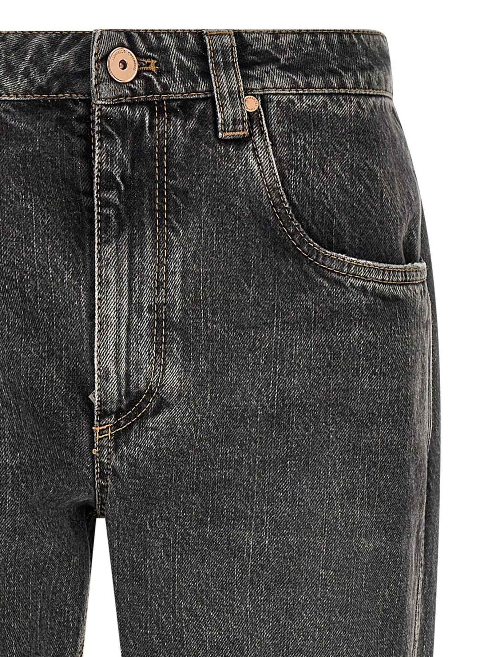 Brunello Cucinelli Gray Cotton Straight-Leg Jeans