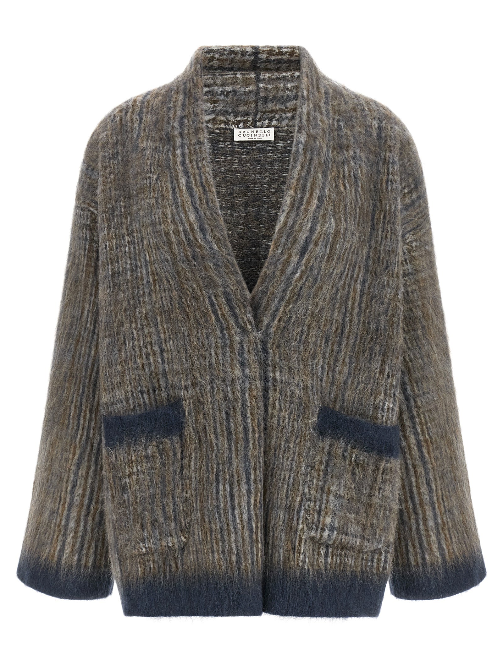 Brunello Cucinelli Gray Wool Cardigan