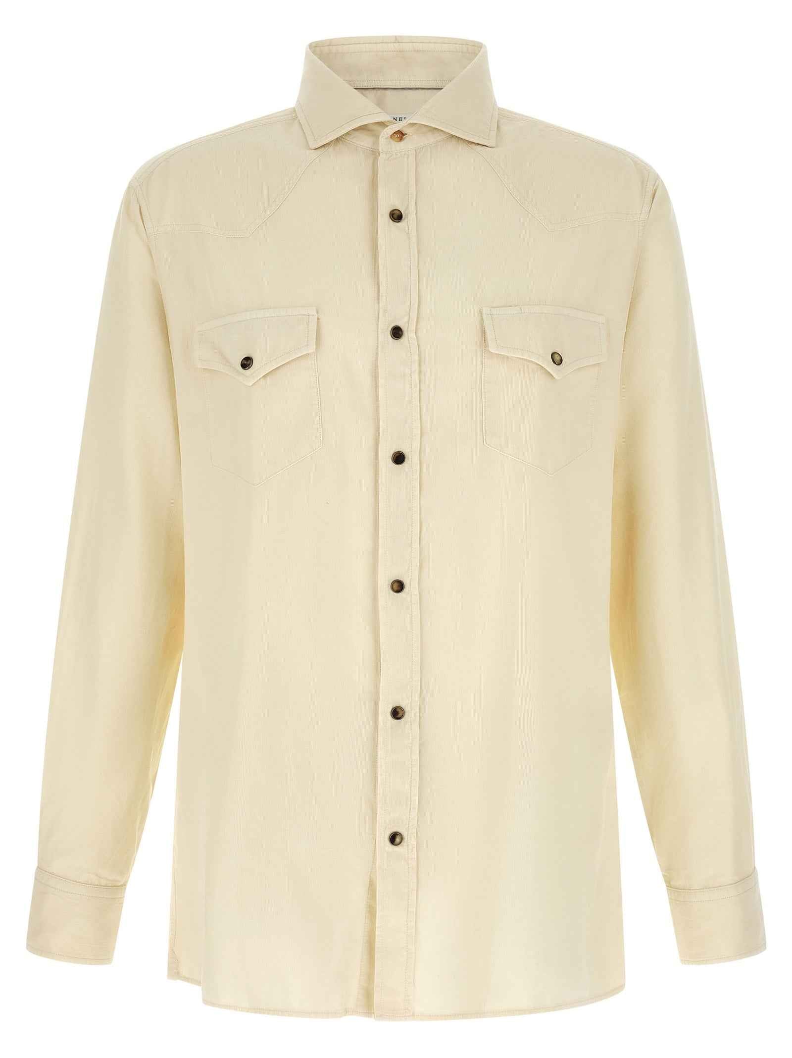 Brunello Cucinelli White Cotton Blouse