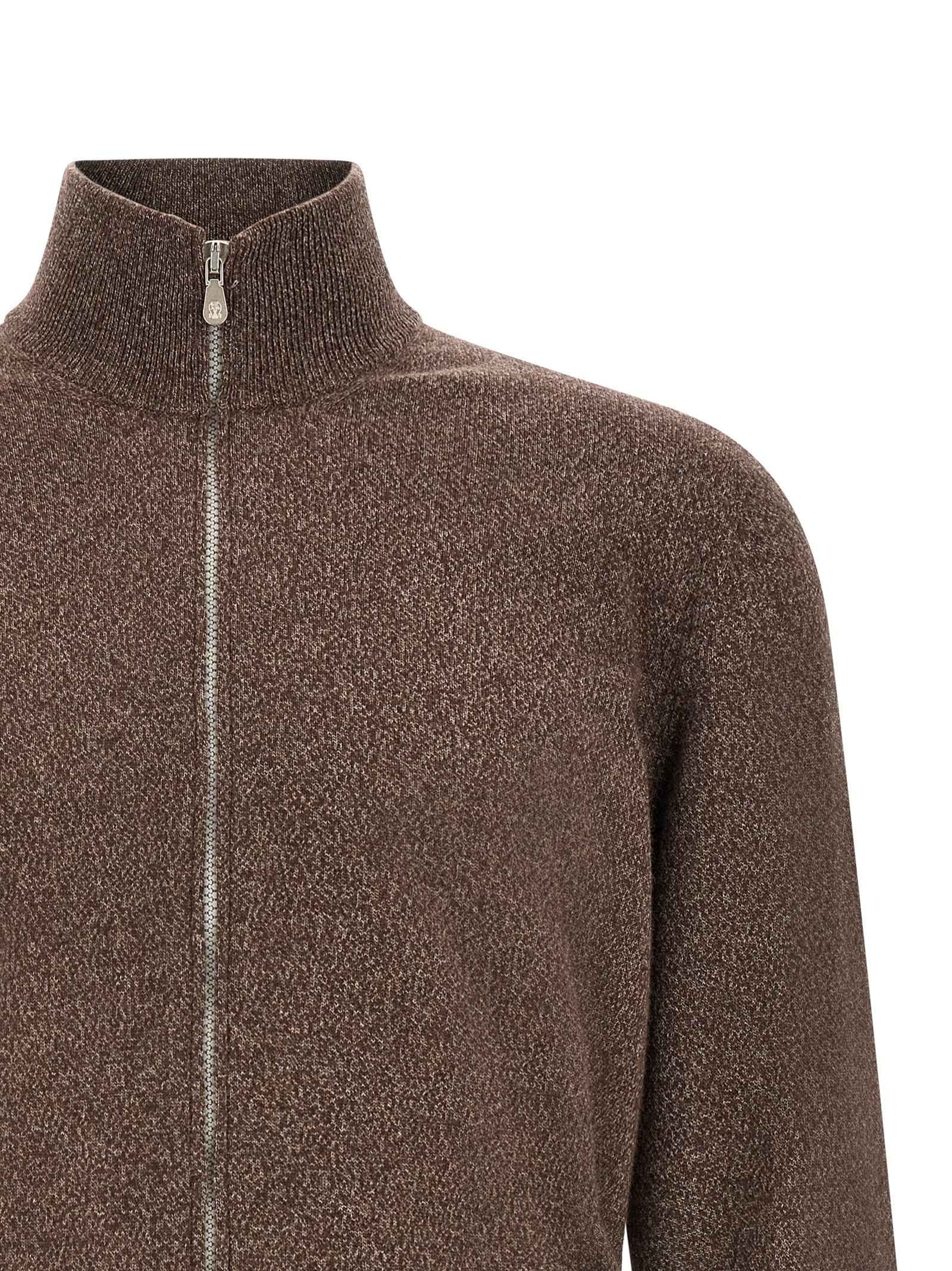 Brunello Cucinelli Brown Cashmere Cardigan