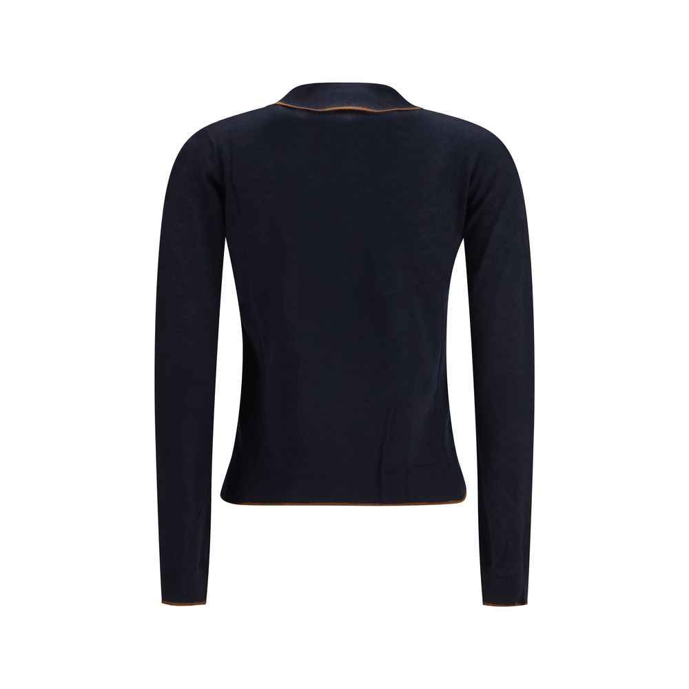 Max Mara Blue Silk Cardigan