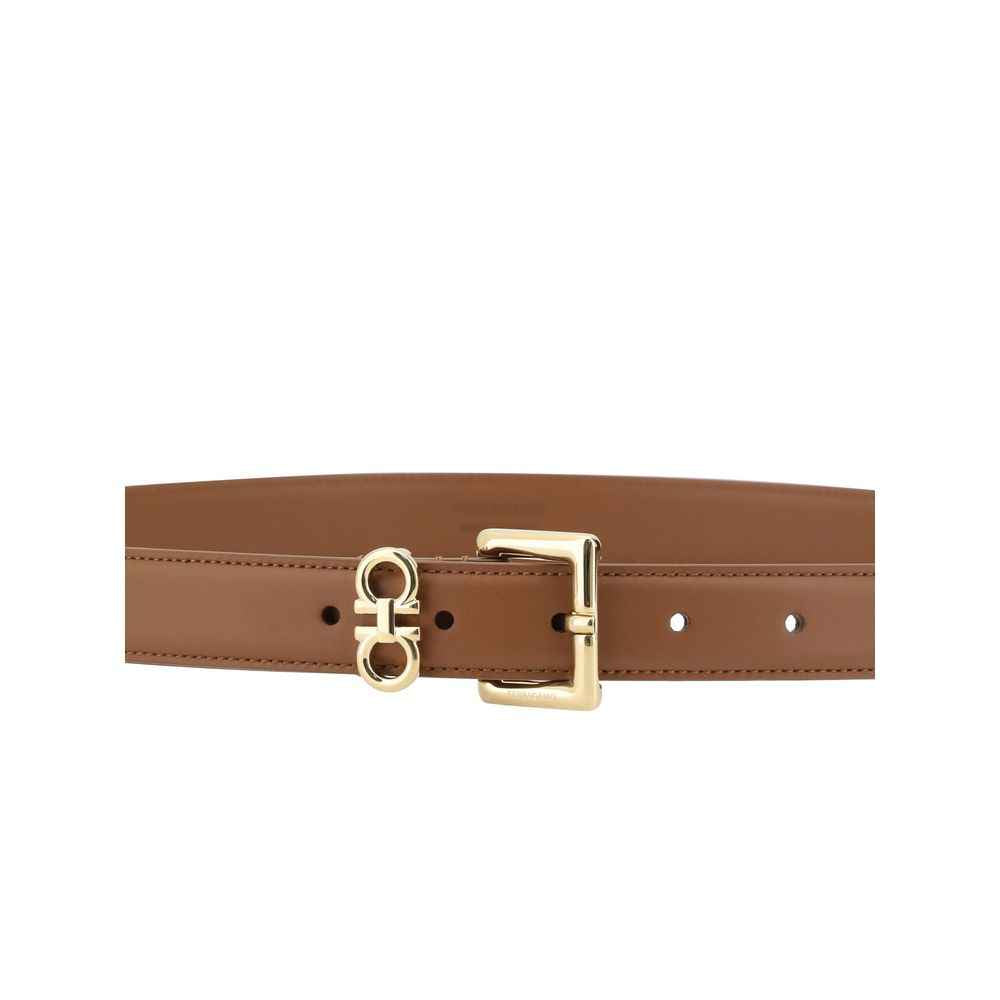 Ferragamo Brown Calf Leather Bos Taurus Regular Belt