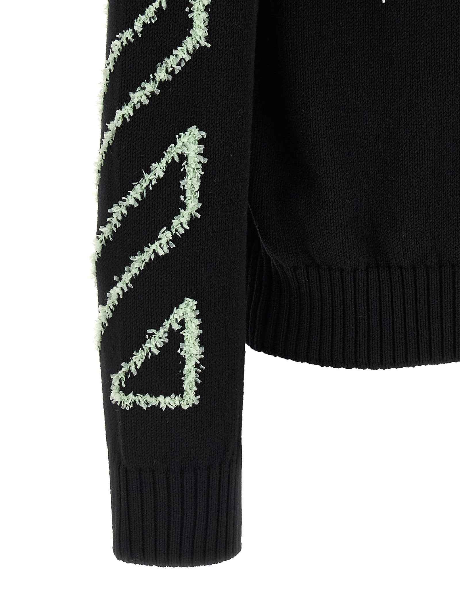 Off-White Black Cotton Cardigan