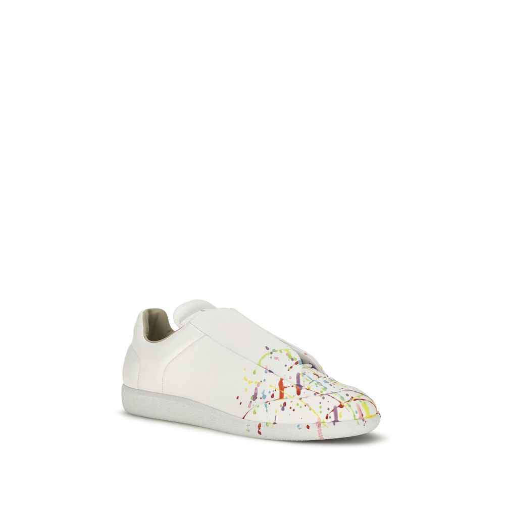 Maison Margiela White Calf Leather Bos Taurus Low Top Sneakers