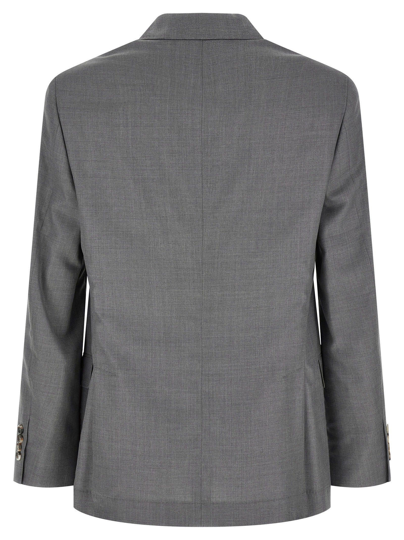 Brunello Cucinelli Gray Virgin Wool Blazer