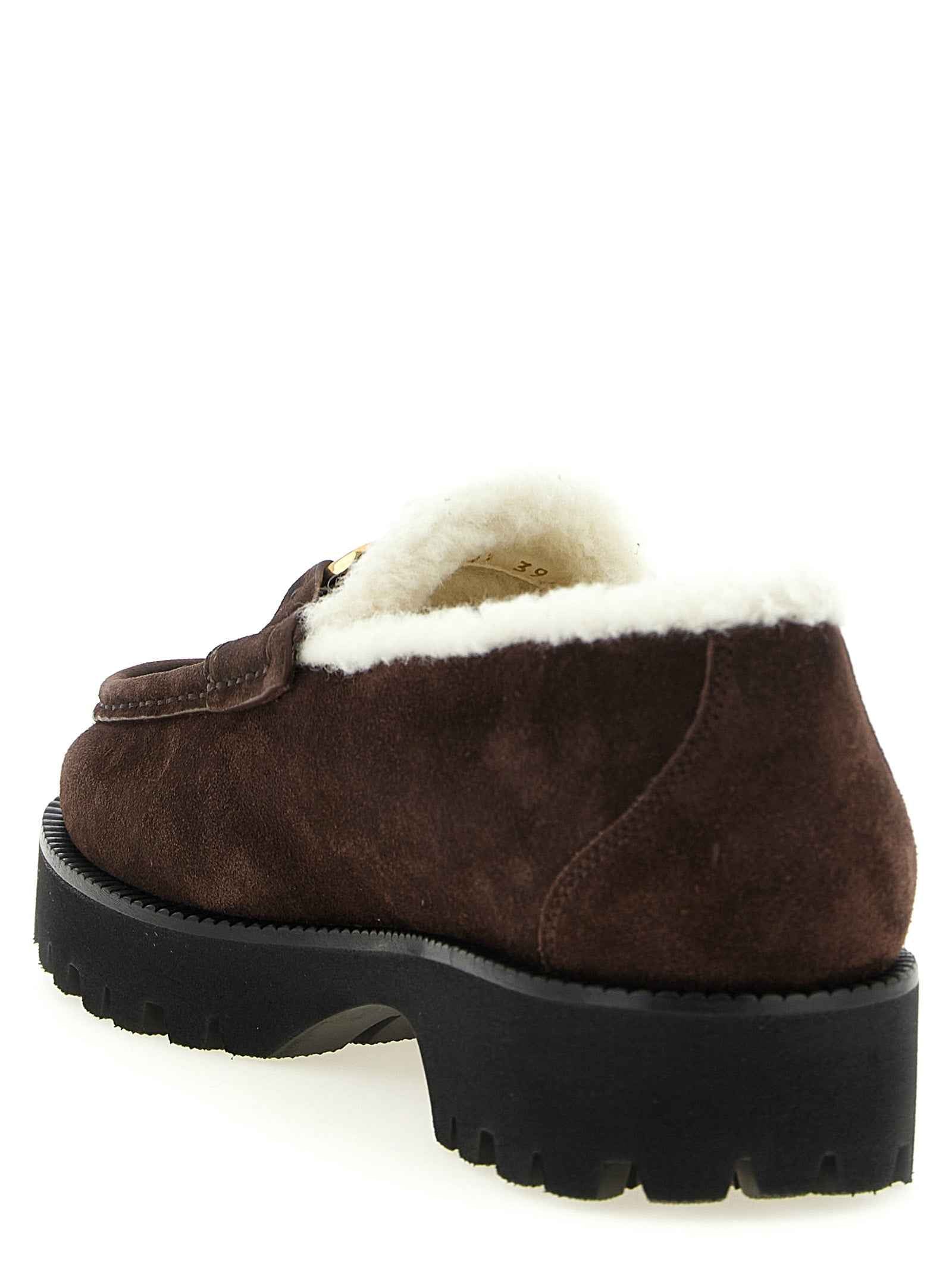 Valentino Garavani Brown Calfskin Slip-On Loafers