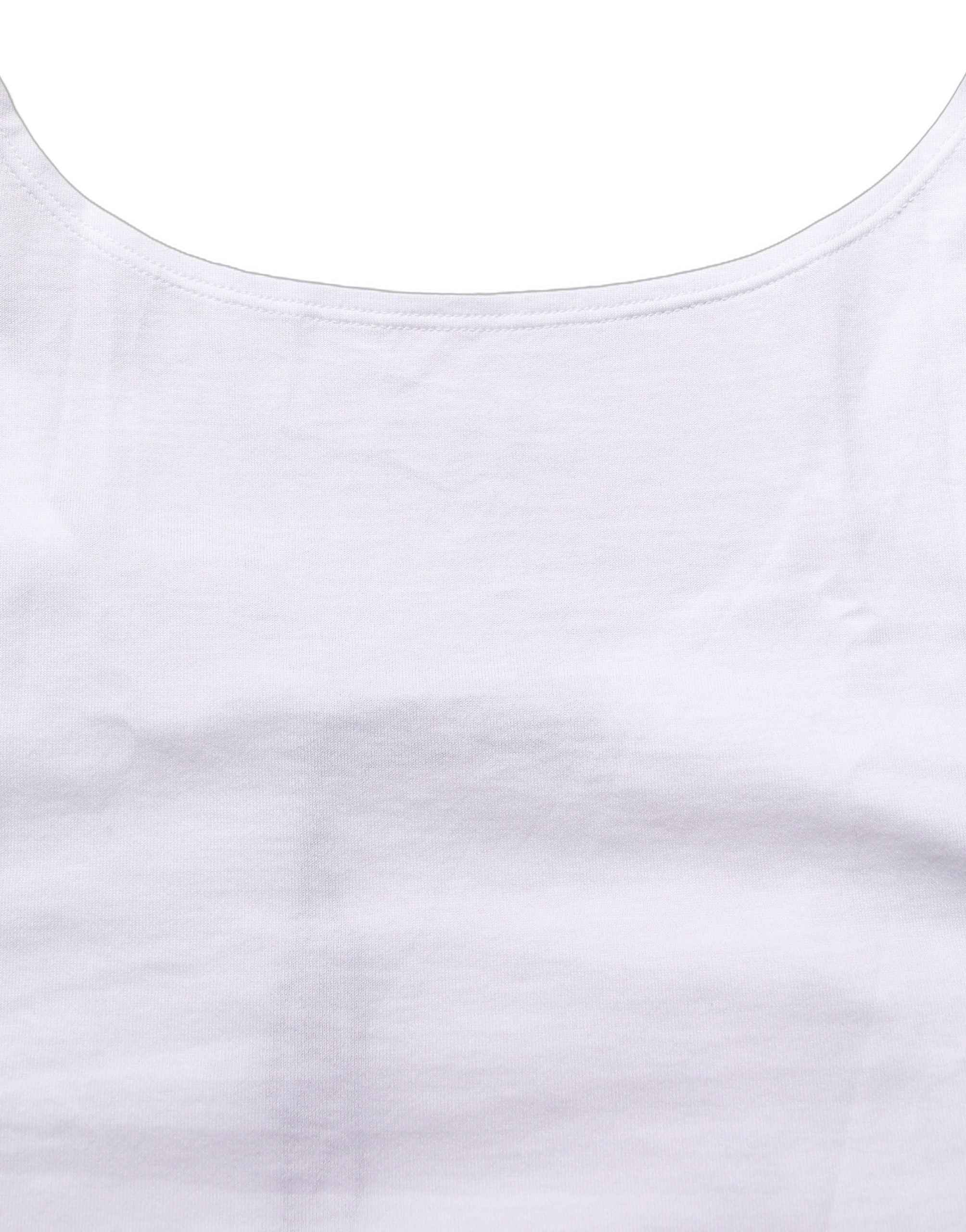Dolce & Gabbana White Cotton Sleeveless Cropped Tank Top