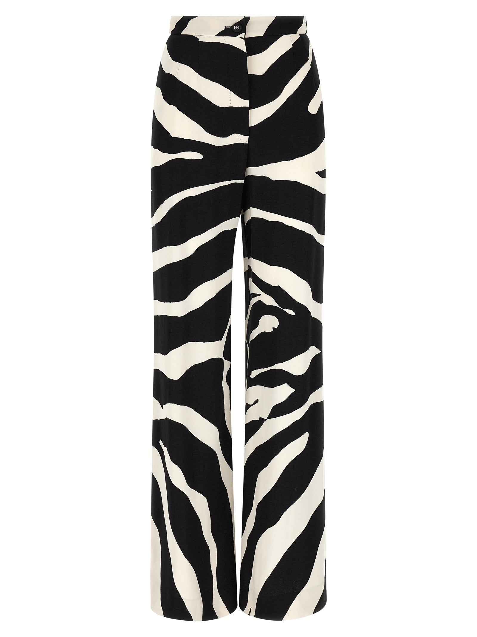 Dolce & Gabbana Bicolor Viscose Casual Pants
