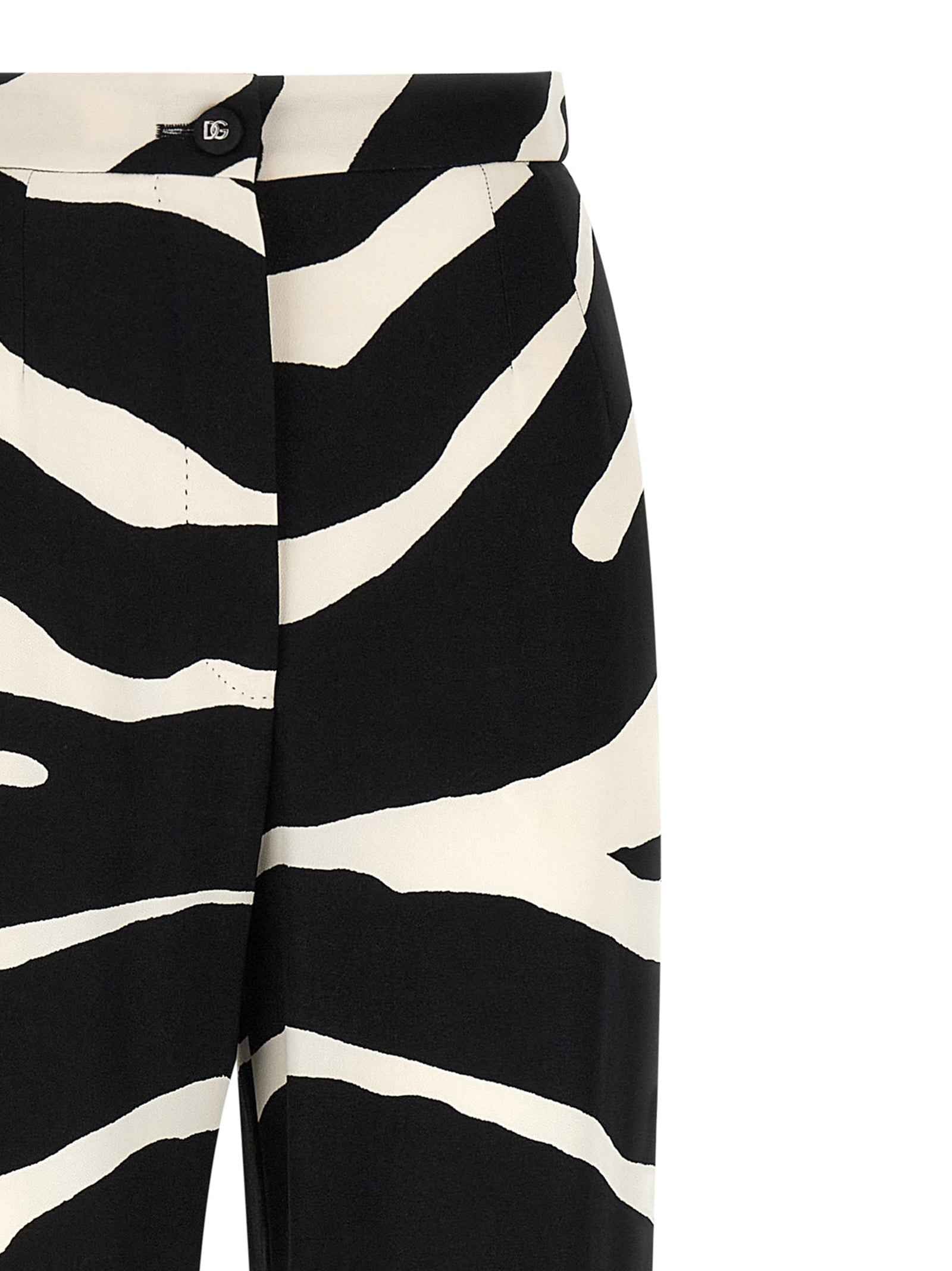Dolce & Gabbana Bicolor Viscose Casual Pants