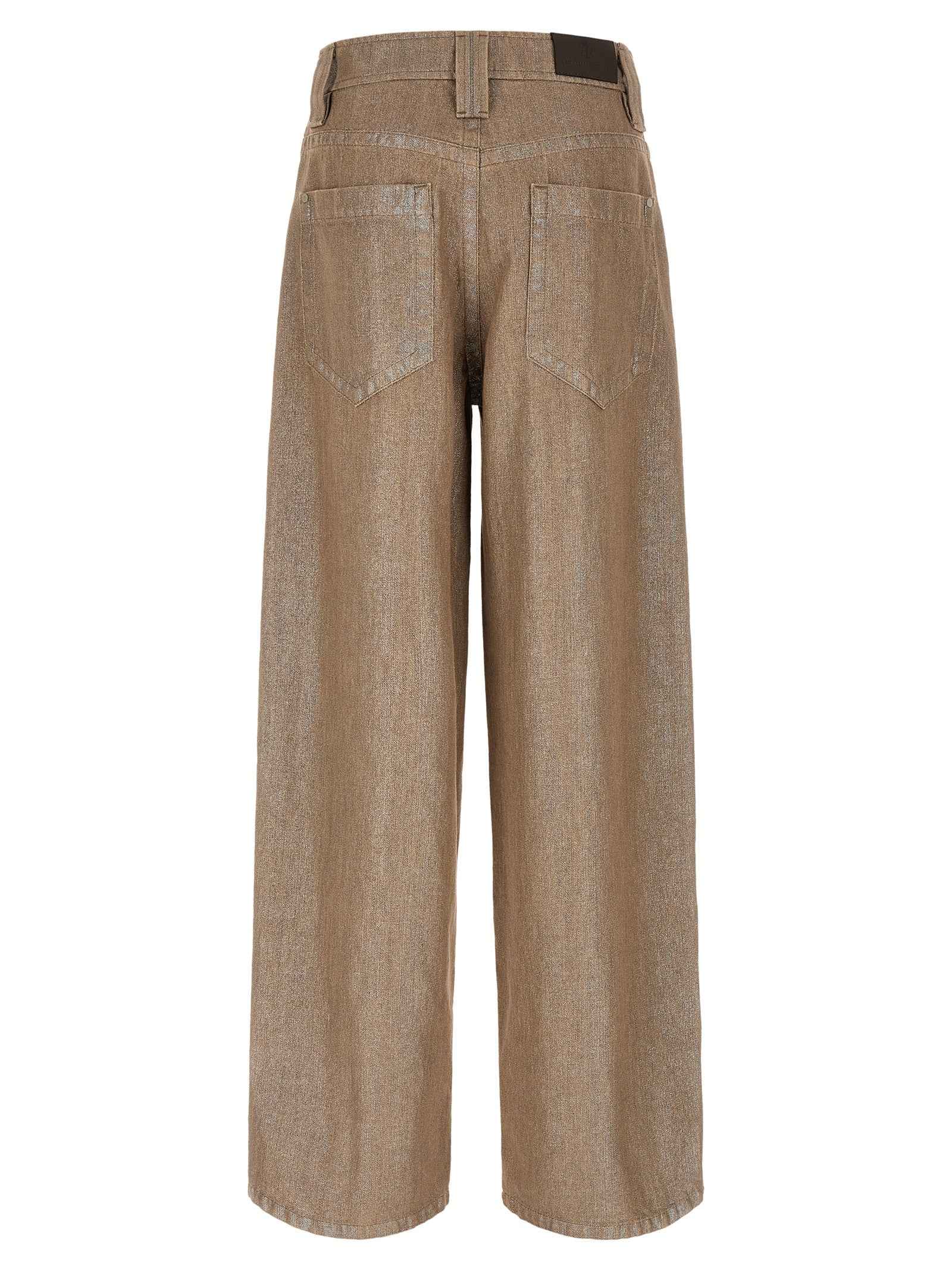 Brunello Cucinelli Beige Cotton Relaxed Fit Jeans