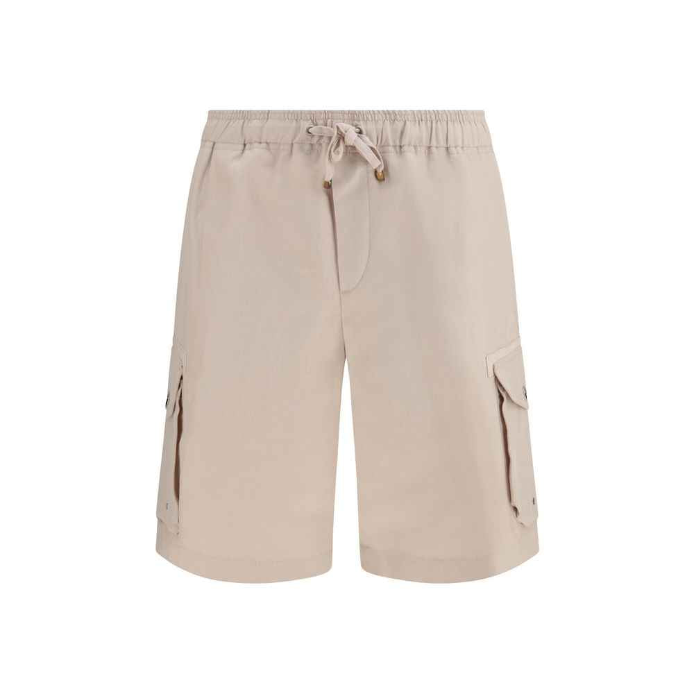 Brunello Cucinelli Beige Linen Bermuda Shorts