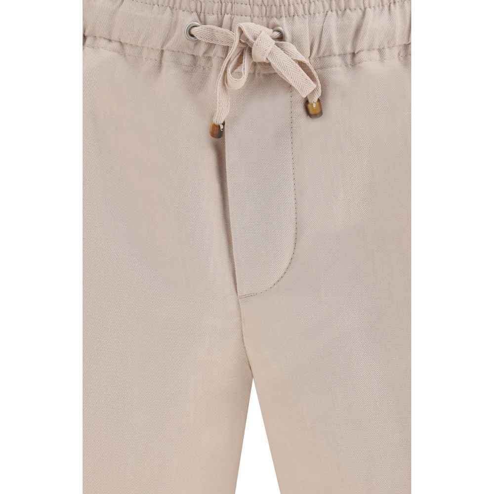 Brunello Cucinelli Beige Linen Bermuda Shorts