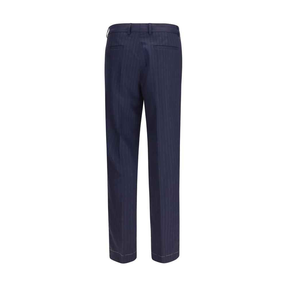Brunello Cucinelli Blue Wool Oves Aries Dress Pants