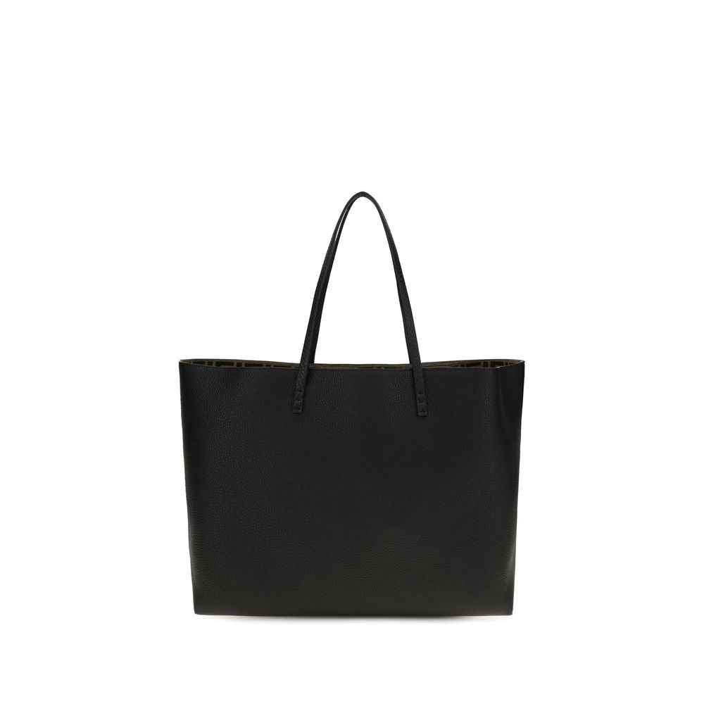 Fendi Black Calf Leather Bos Taurus Shoulder Bag