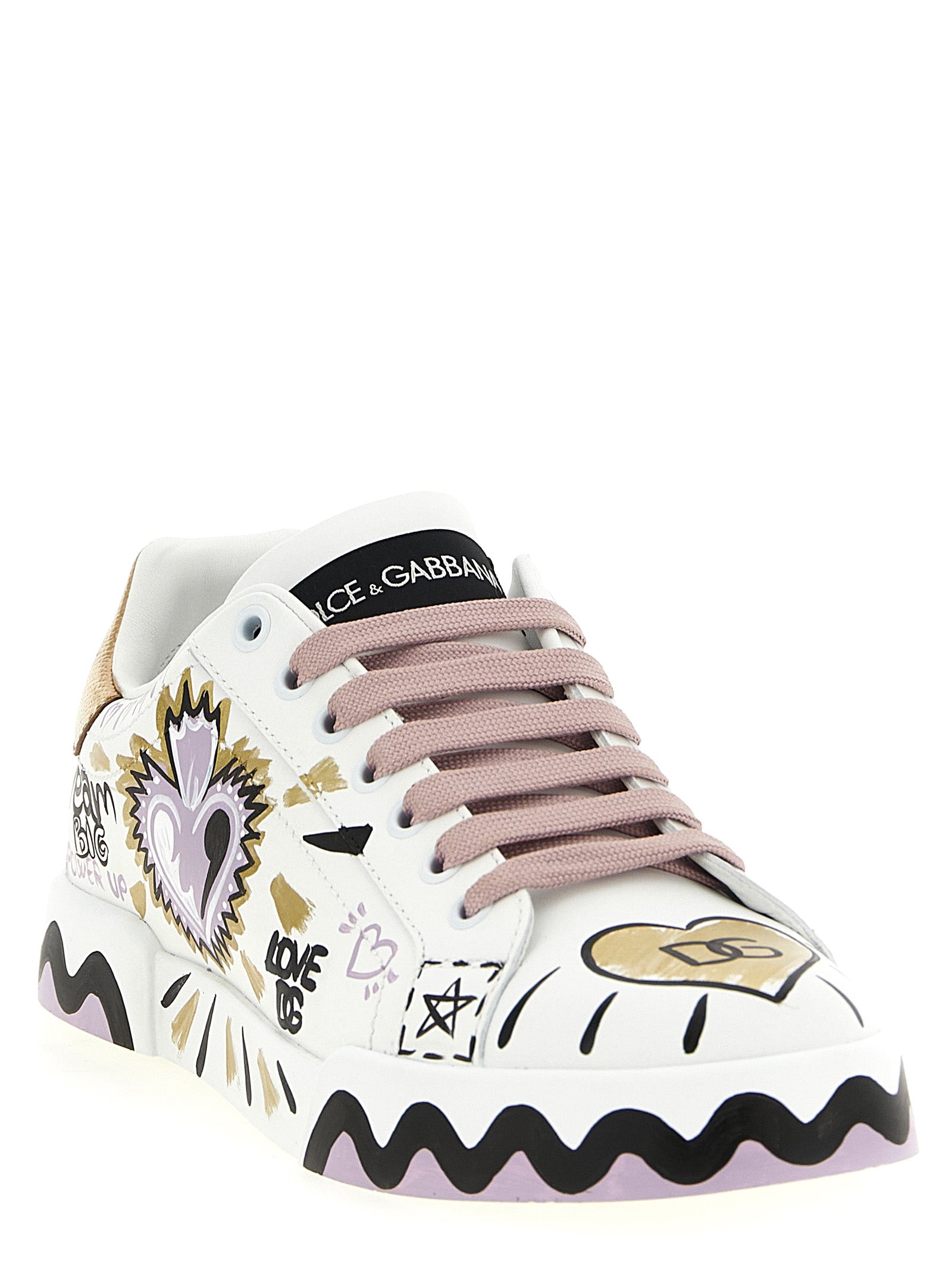 Dolce & Gabbana Multicolor Calfskin Low Top Sneakers