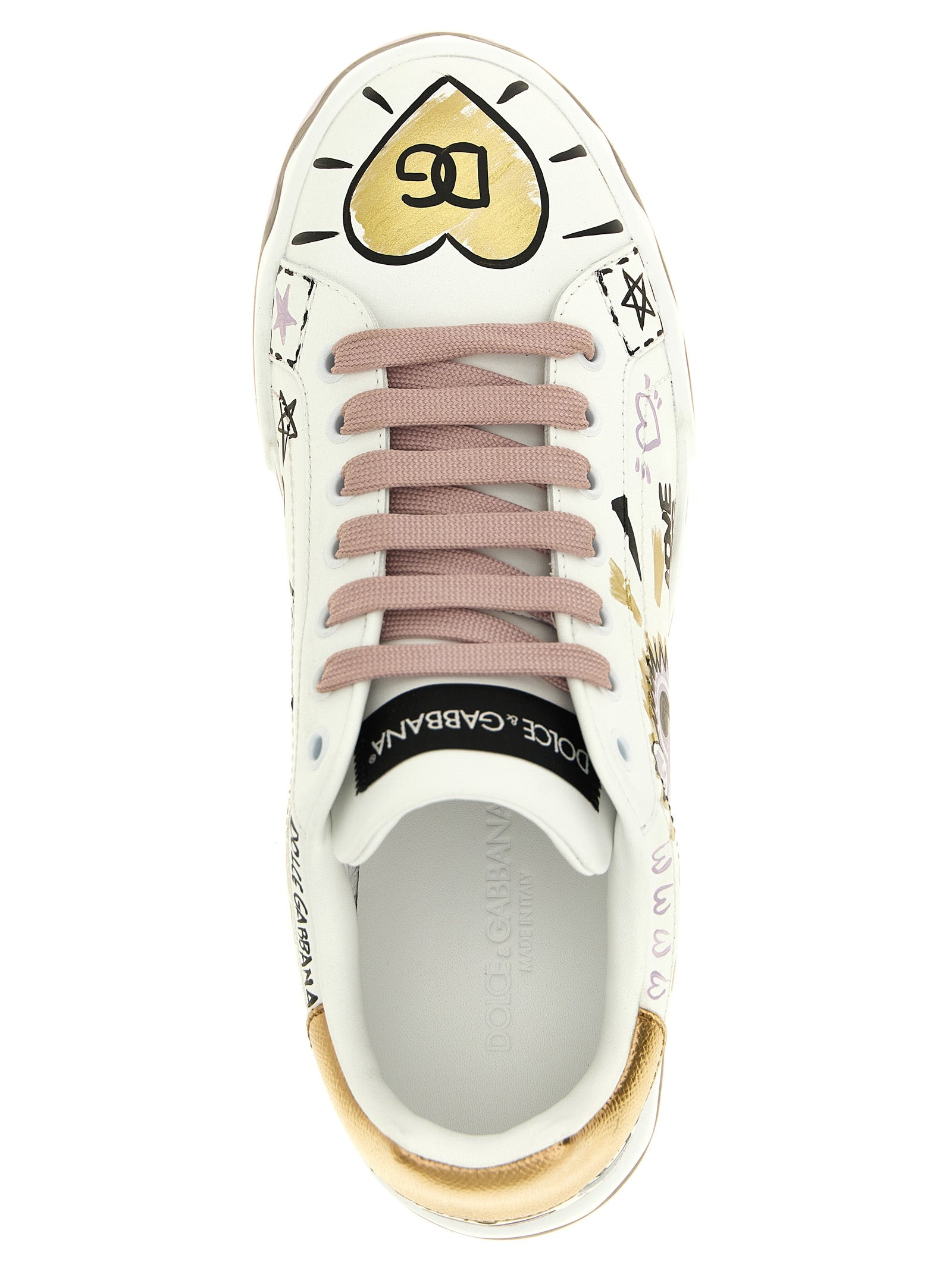 Dolce & Gabbana Multicolor Calfskin Low Top Sneakers