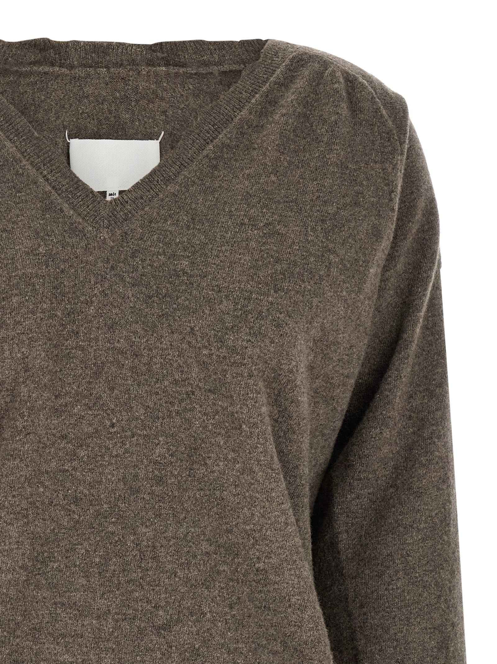 Maison Margiela Brown Virgin Wool Cardigan