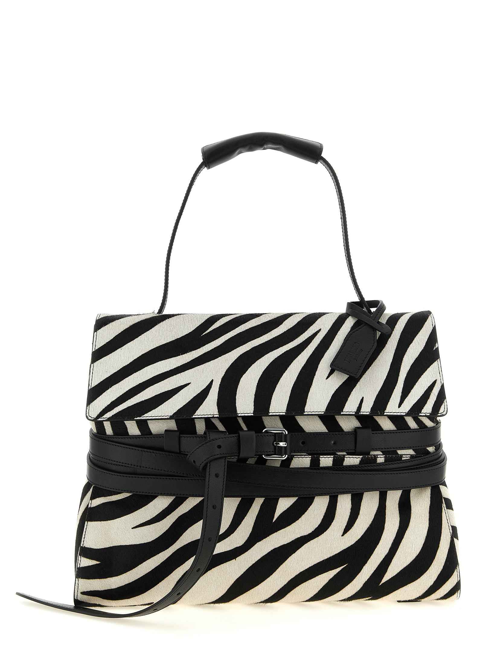 Moschino Bicolor Calfskin Handbag