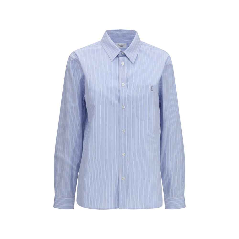 Saint Laurent Blue Cotton Pattern Shirt