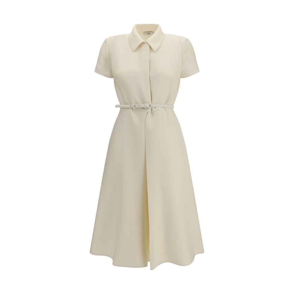 Fendi Beige Wool Oves Aries Casual Dress