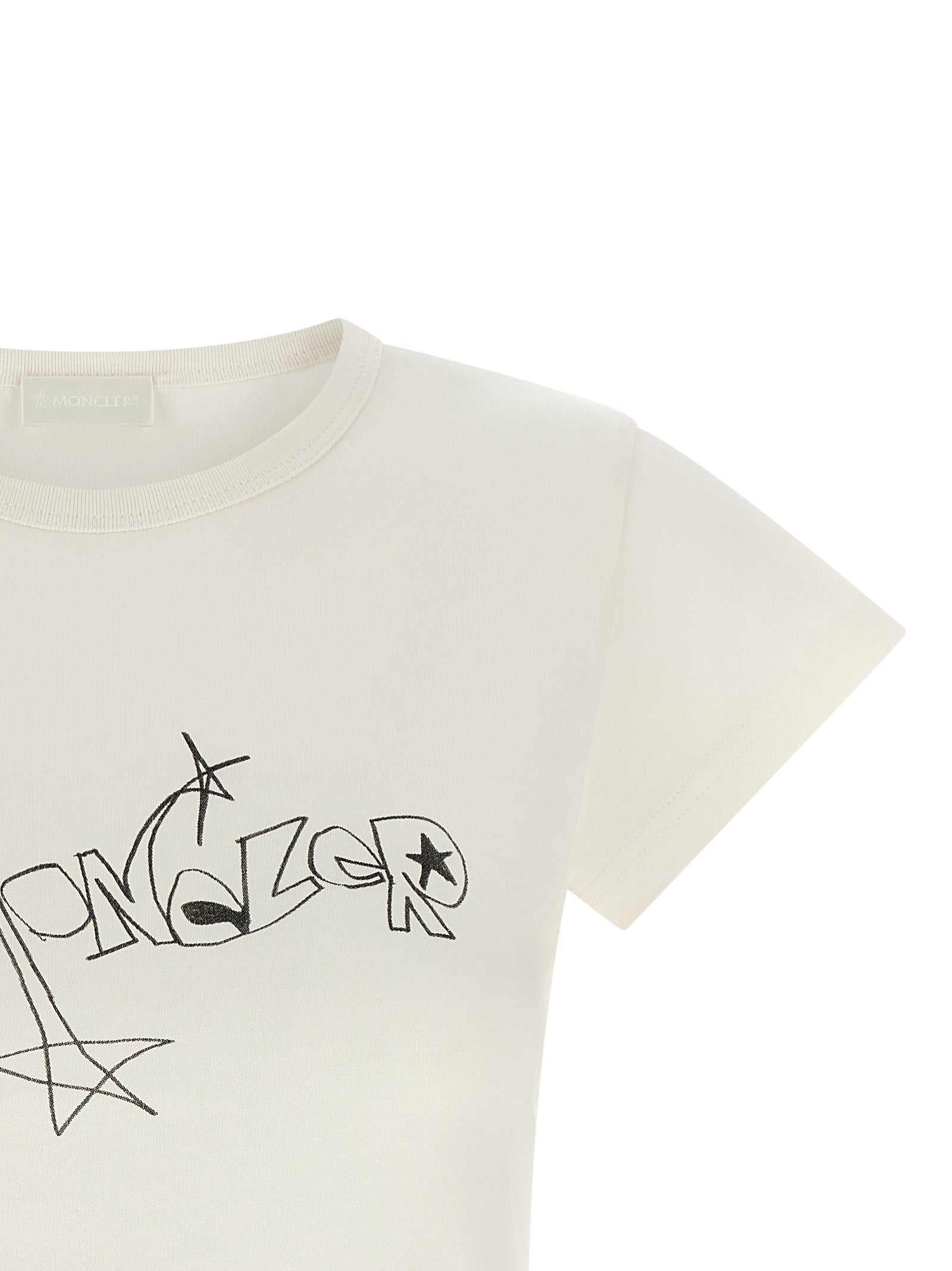 Moncler White Cotton T-Shirt