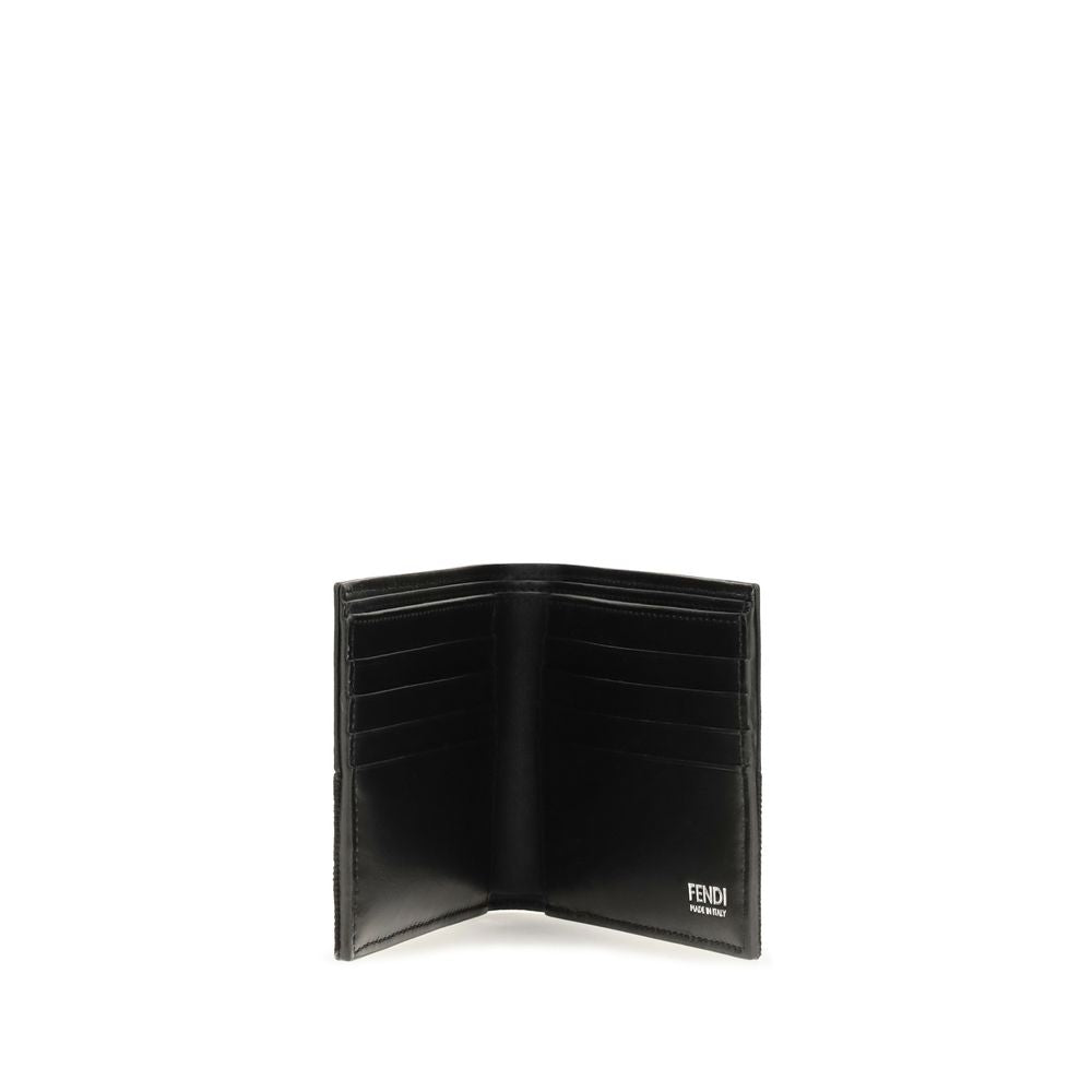 Fendi Black Calf Leather Bos Taurus Wallet