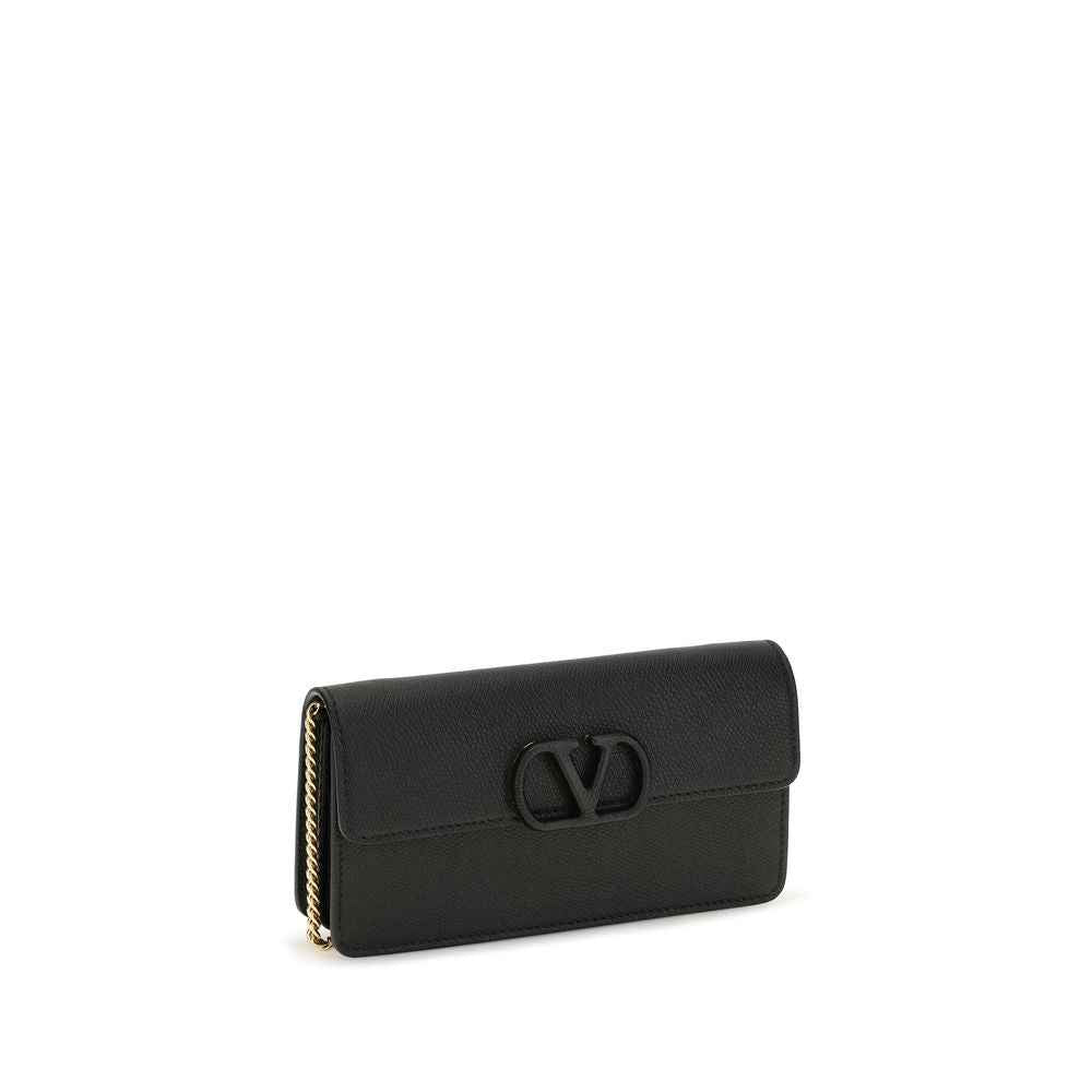 Valentino Garavani Black Calf Leather Bos Taurus Wallet