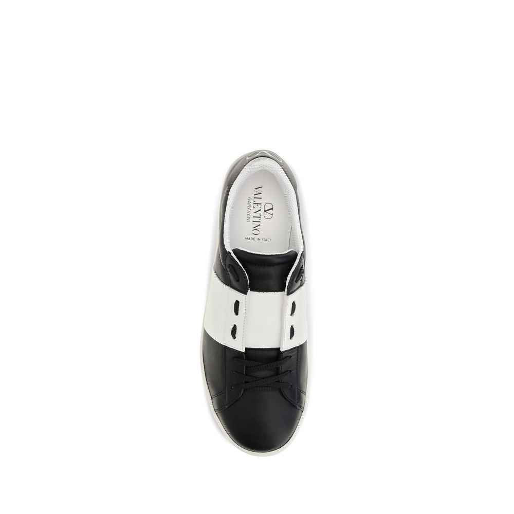 Valentino Garavani Black Calf Leather Bos Taurus Sneakers