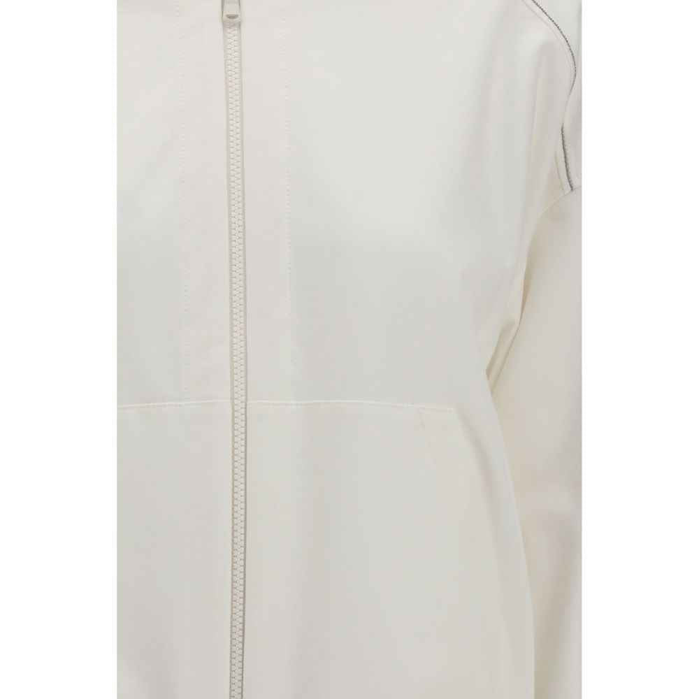 Brunello Cucinelli White Cotton Sweatshirt