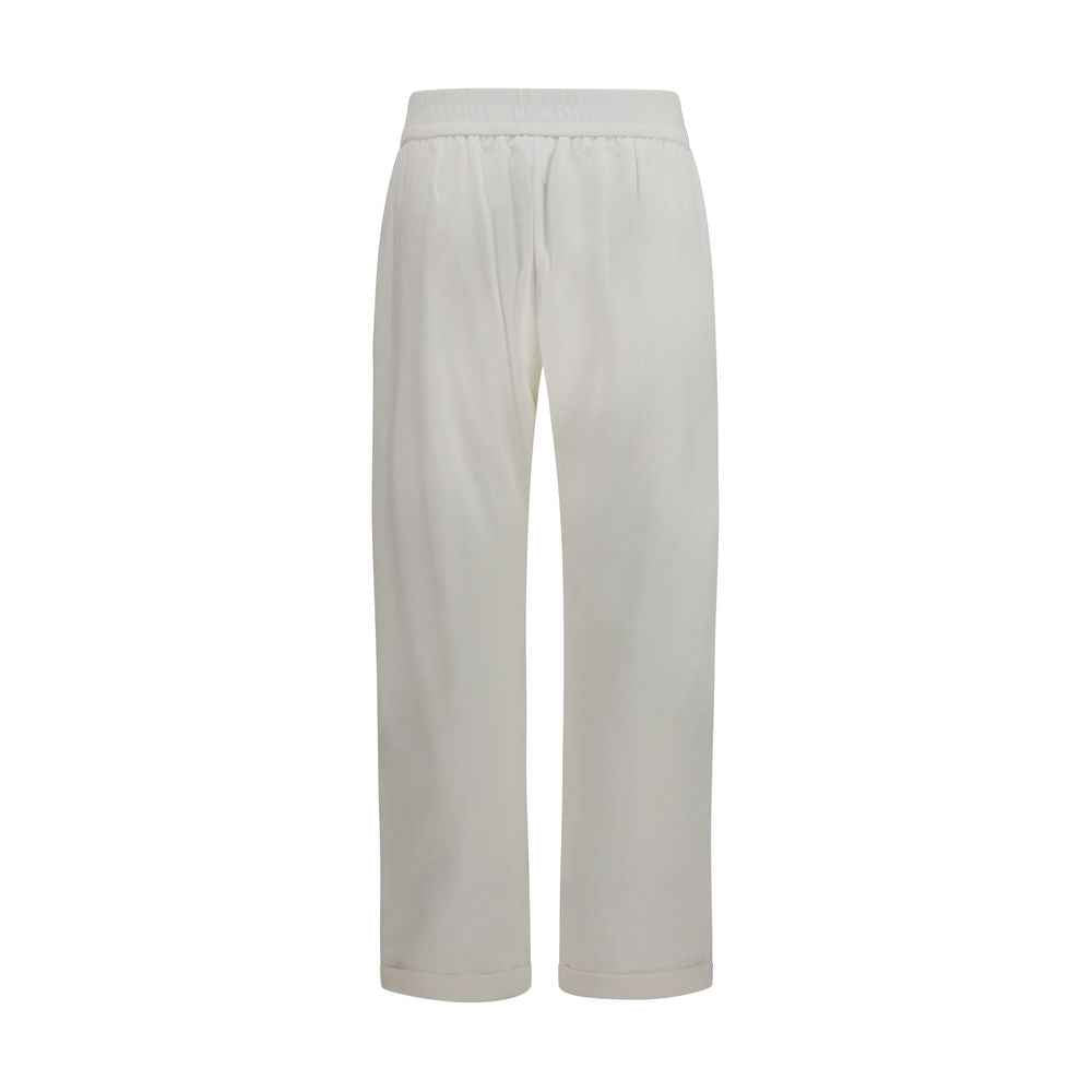 Brunello Cucinelli White Cotton Athletic Pants