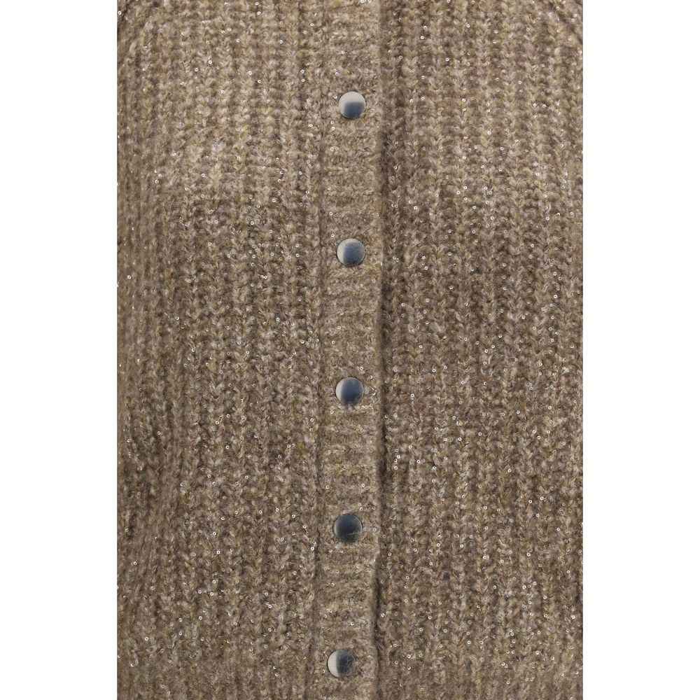 Brunello Cucinelli Brown Cashmere Cardigan