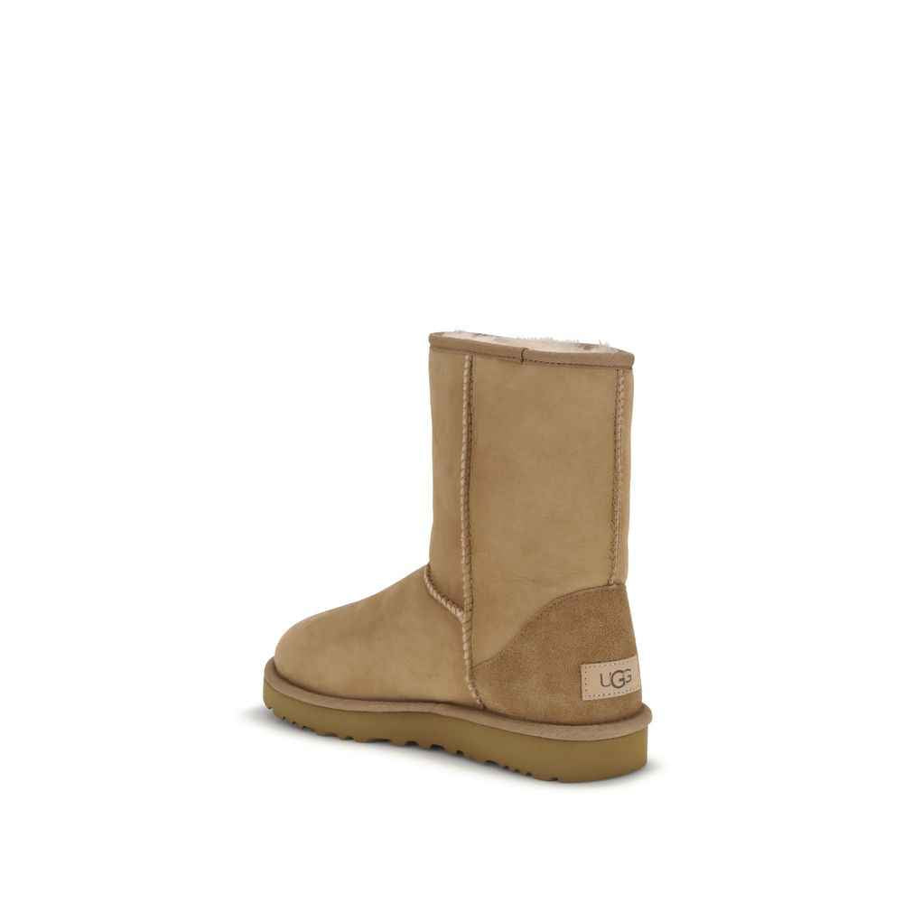 UGG Beige Suede Leather Flat Boots