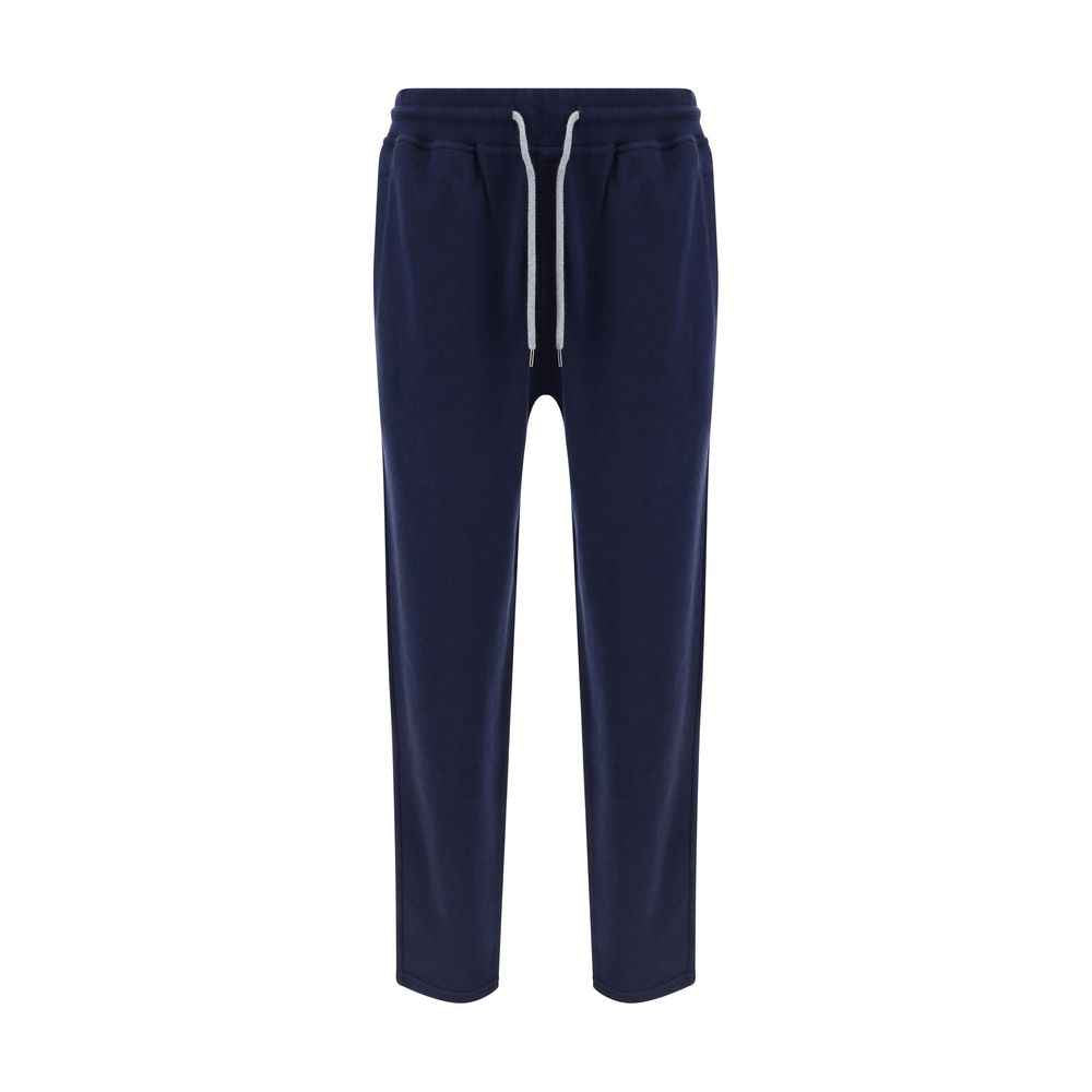 Brunello Cucinelli Blue Cotton Joggers (Workout Pants)