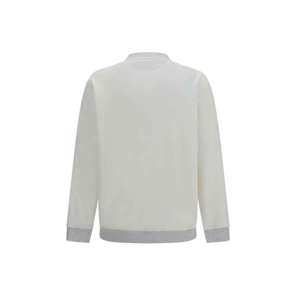 Brunello Cucinelli White Cotton Sweatshirt