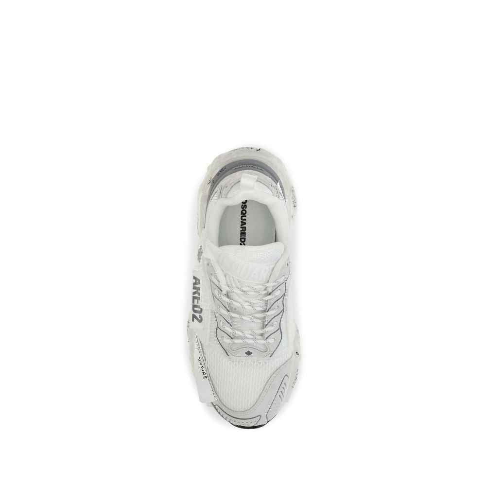 Dsquared² White Polyester Athletic Sneakers