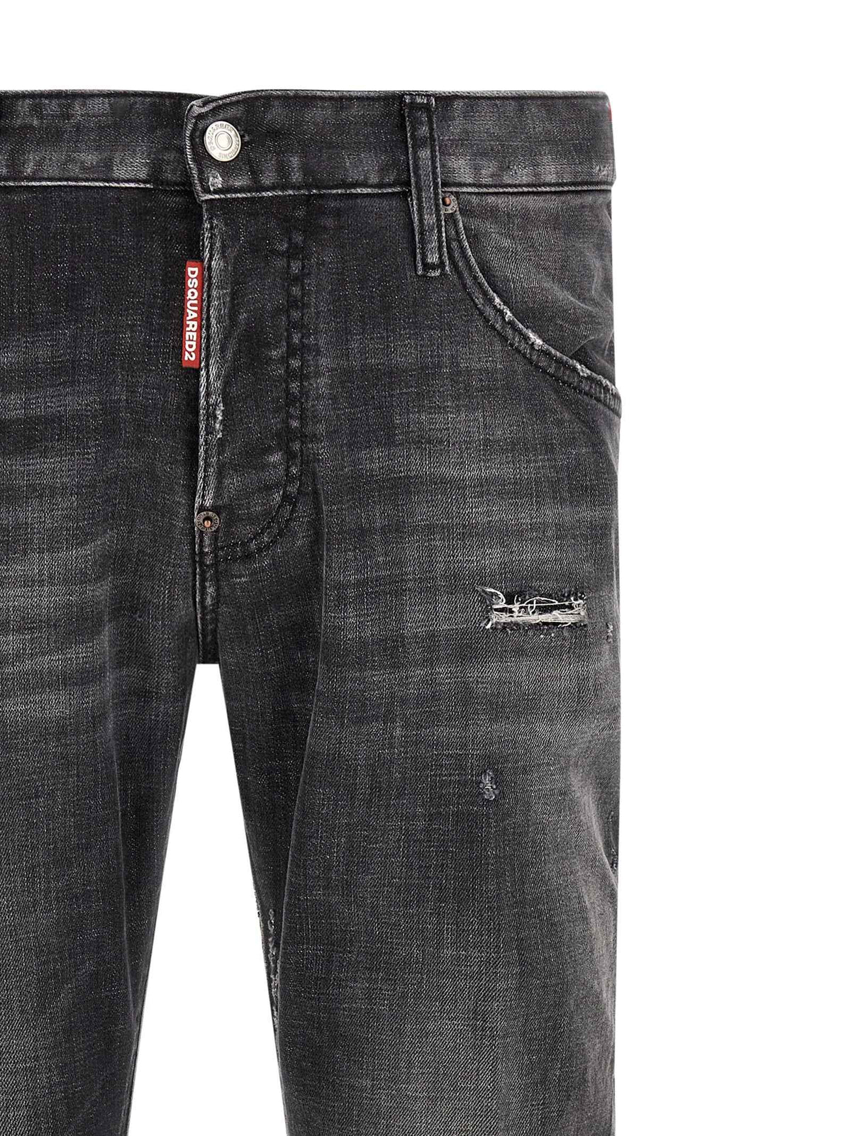 Dsquared² Gray Cotton Skinny Jeans