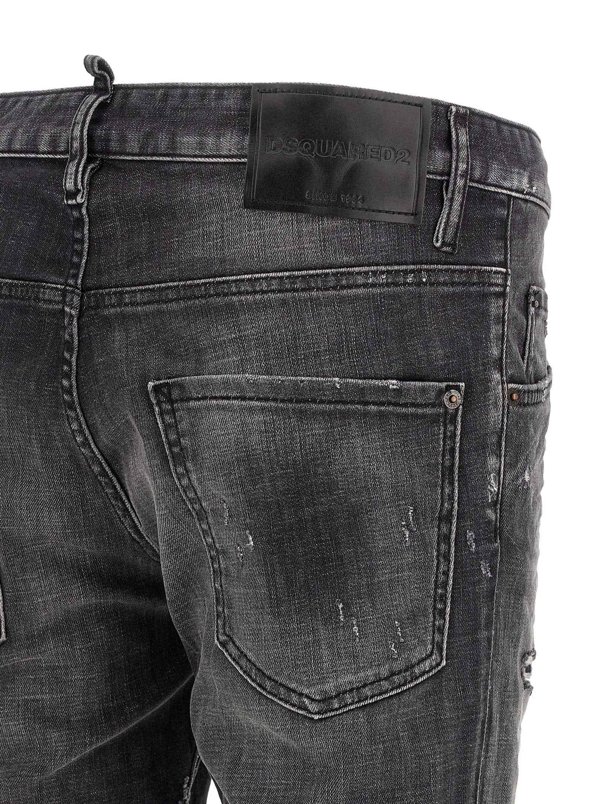 Dsquared² Gray Cotton Skinny Jeans