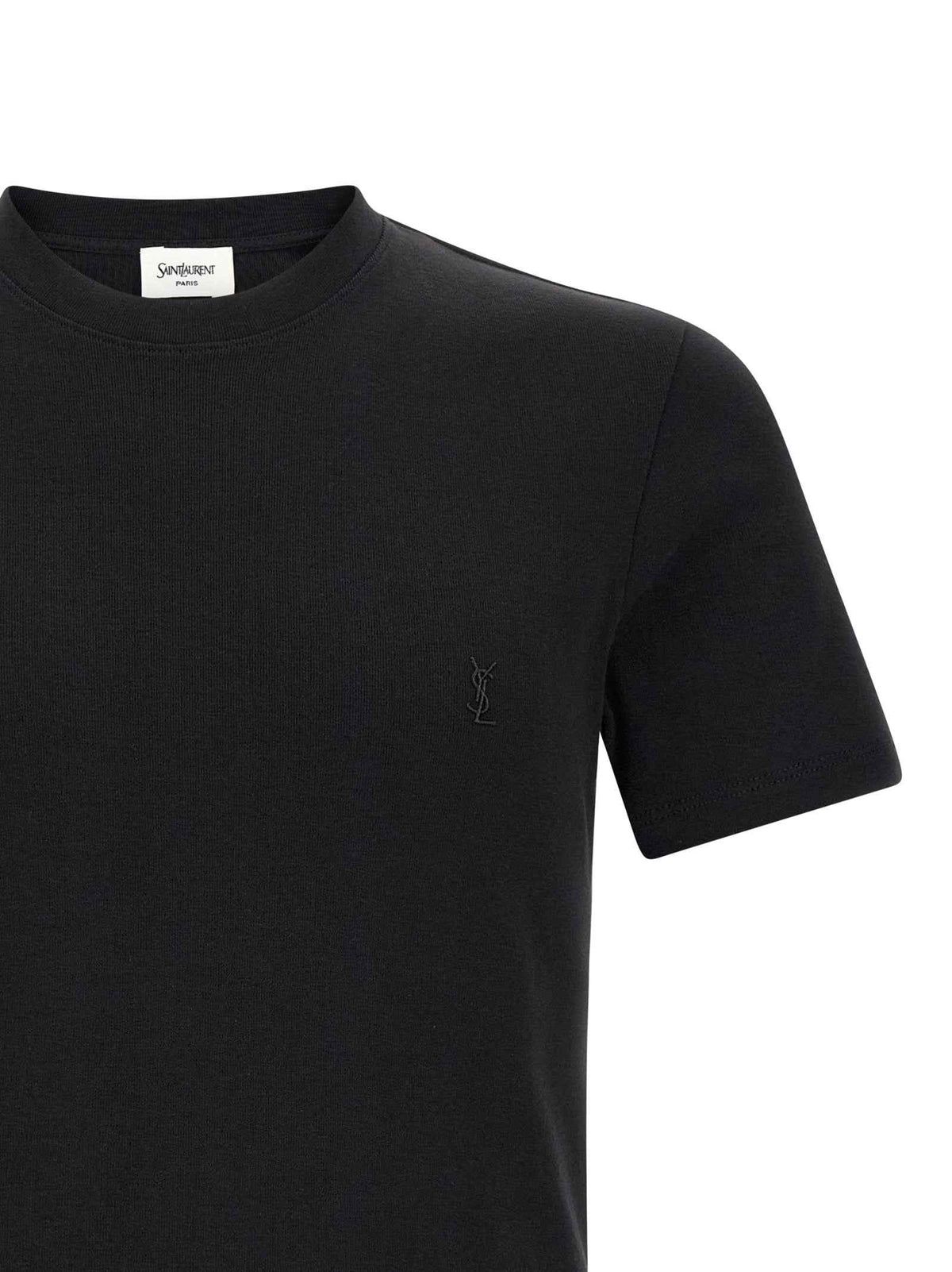 Saint Laurent Black Cotton T-Shirt