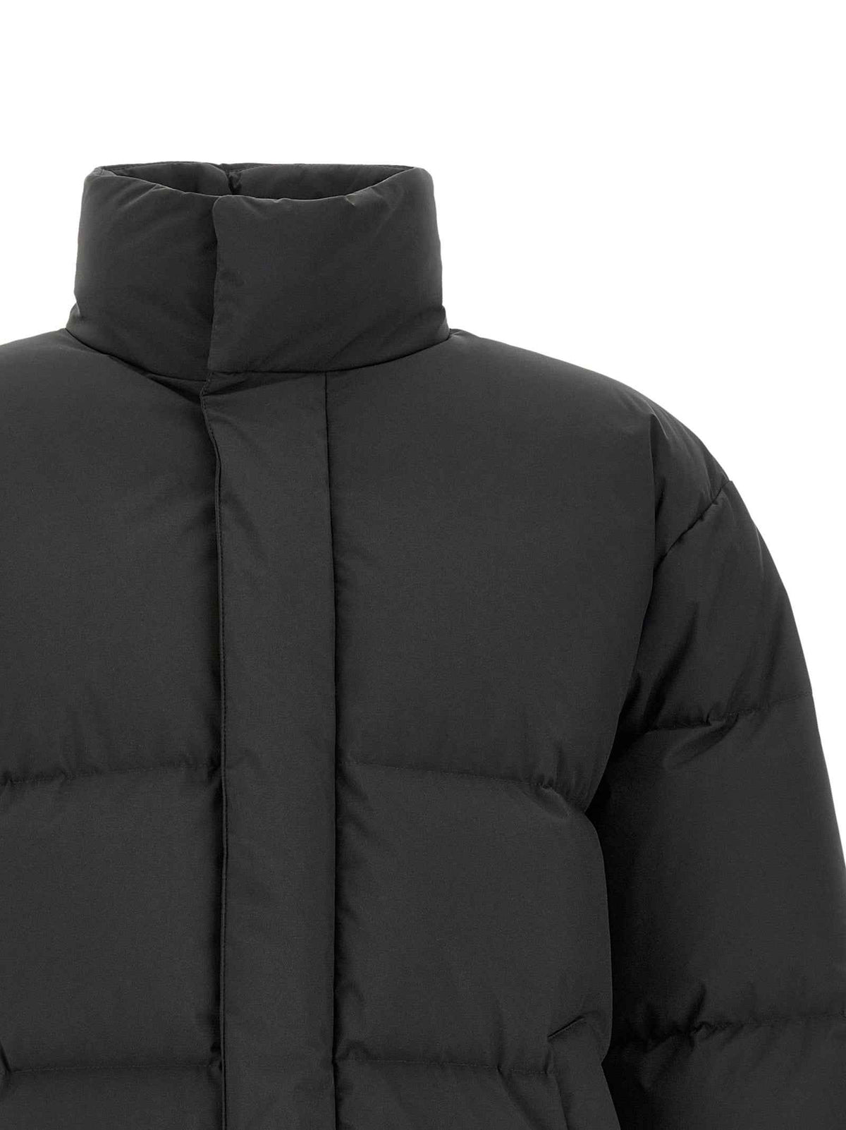 Saint Laurent Black Polyester Full-Length Jacket