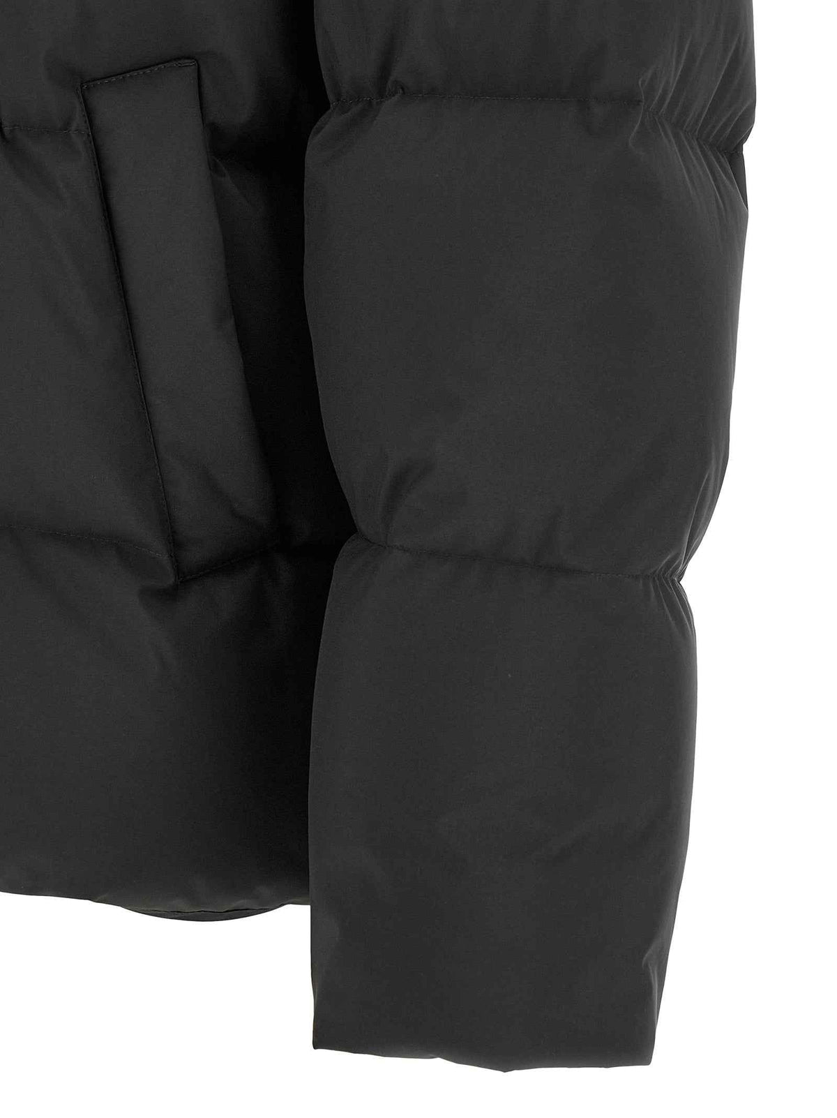Saint Laurent Black Polyester Full-Length Jacket