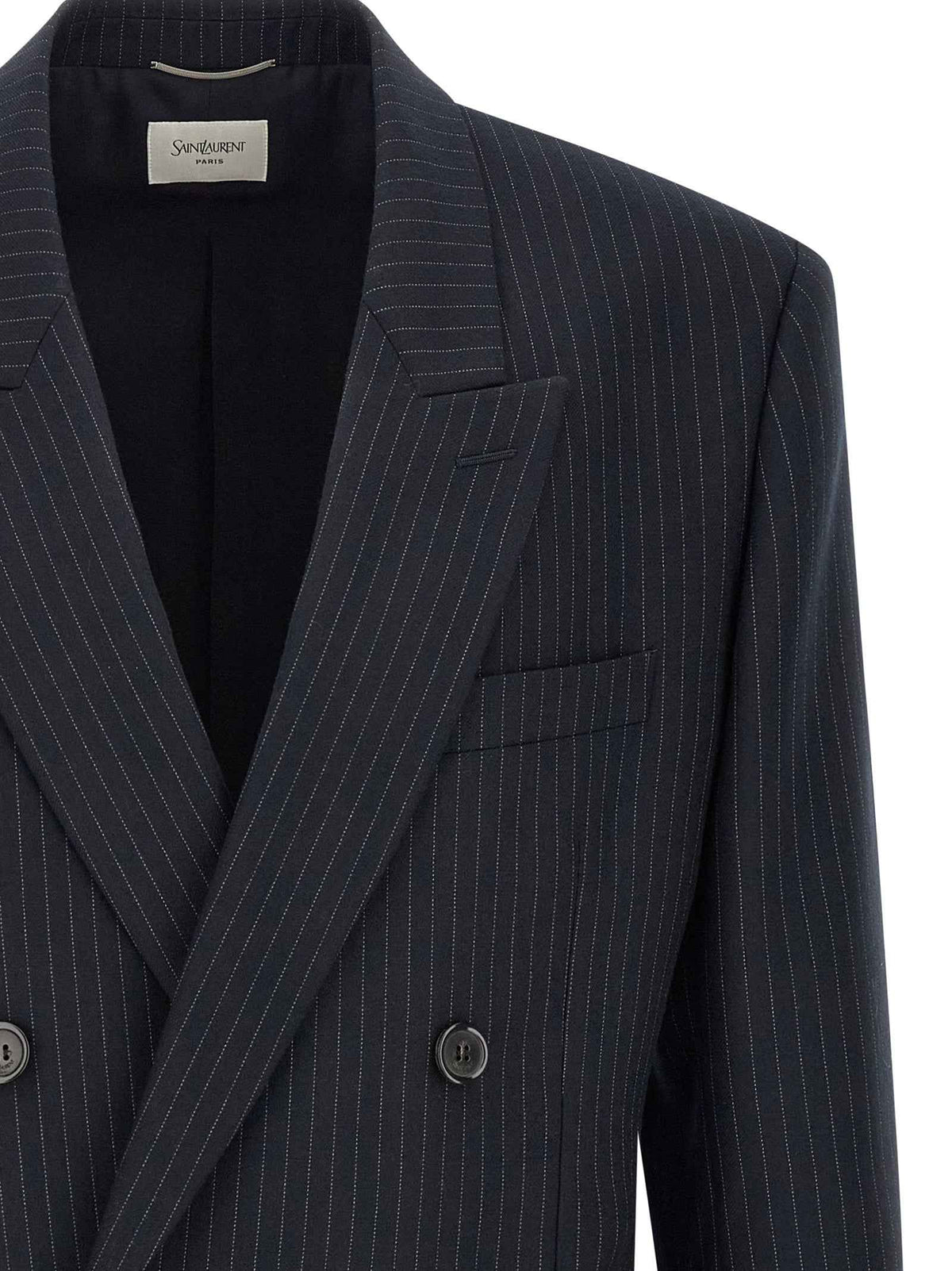 Saint Laurent Blue Wool Blazer