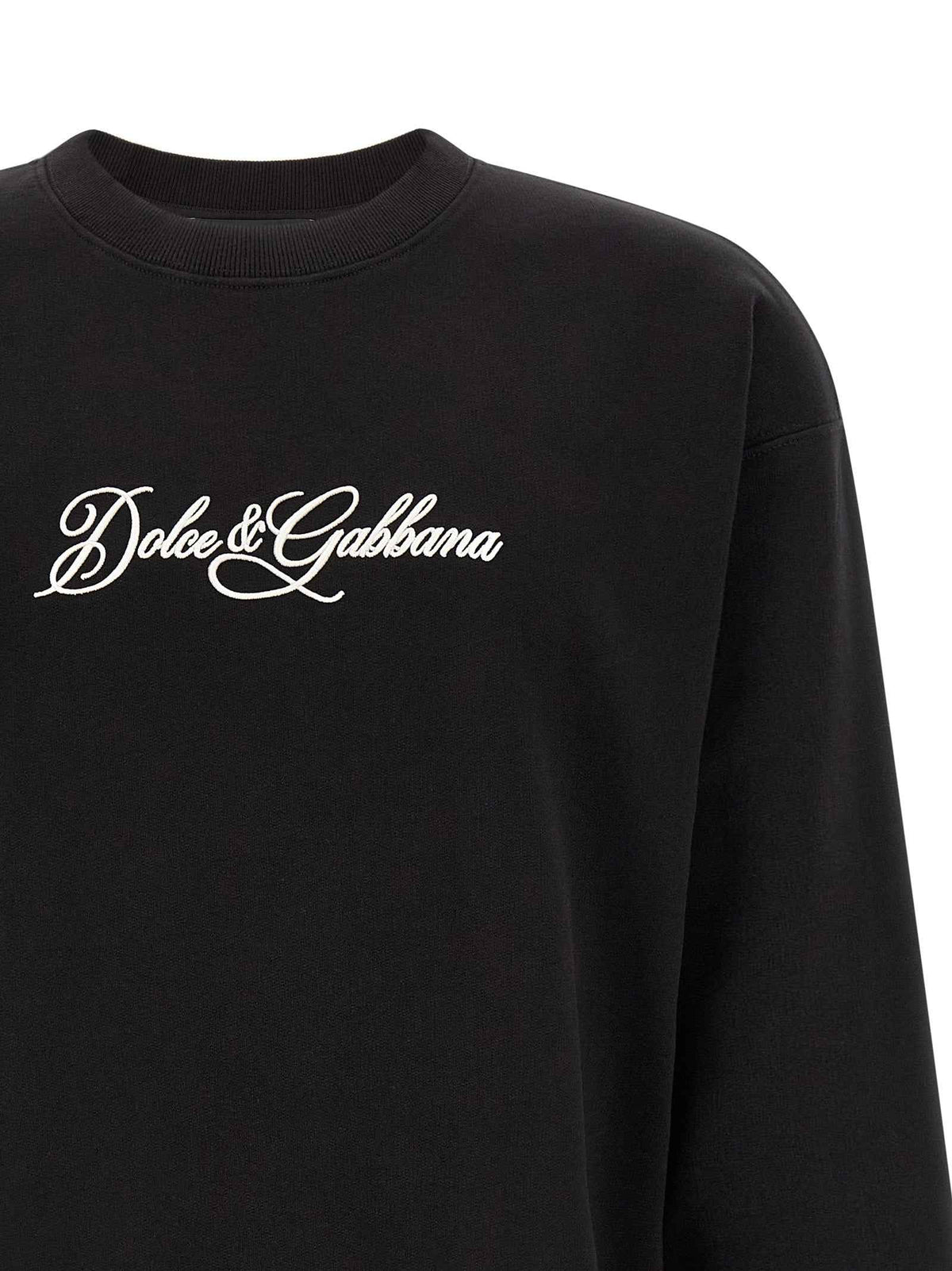 Dolce & Gabbana Black Cotton Sweatshirt