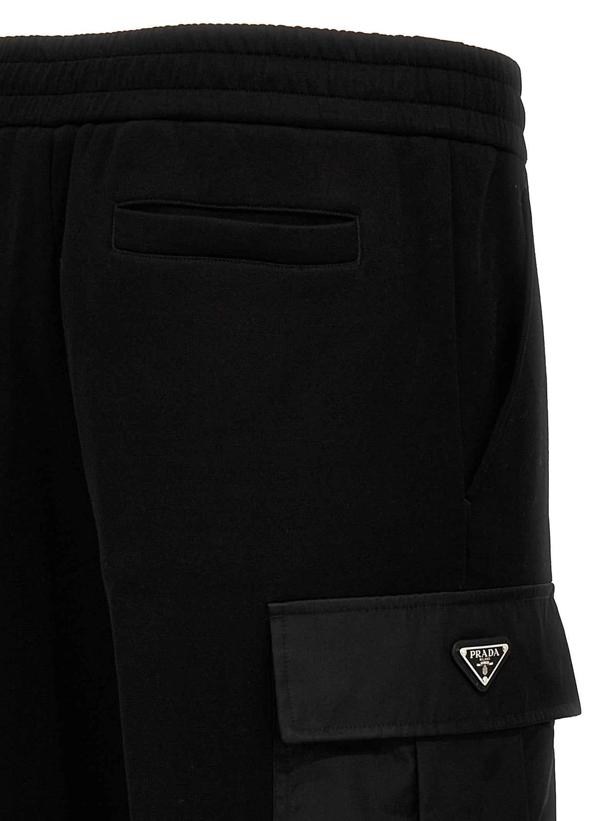 Prada Black Cotton Joggers (Workout Pants)