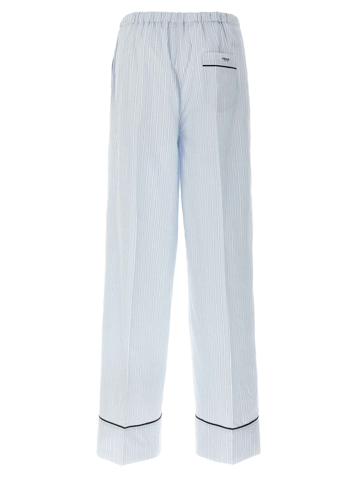 Prada Blue Cotton Casual Pants