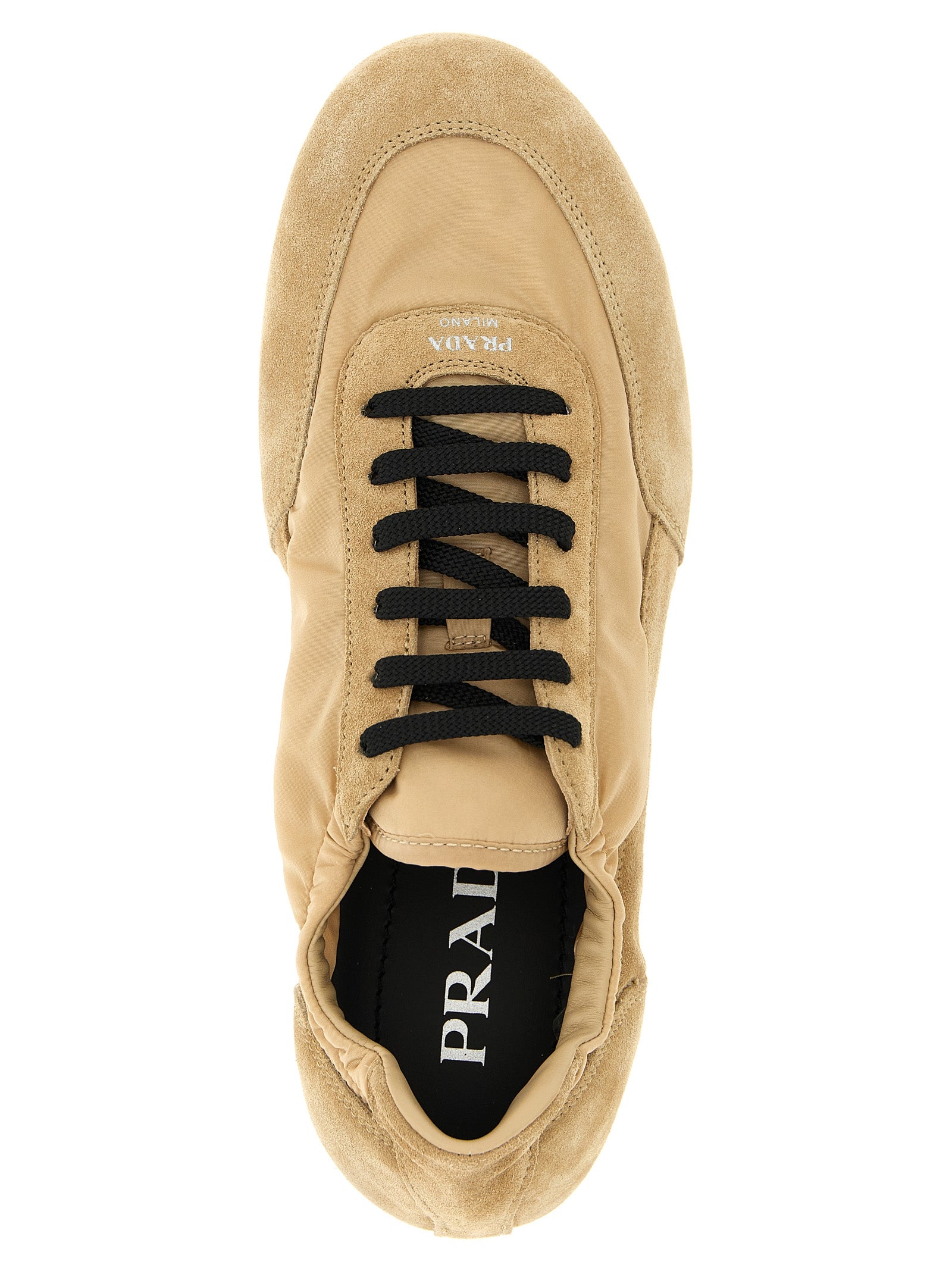 Prada Beige Polyamide Athletic Sneakers