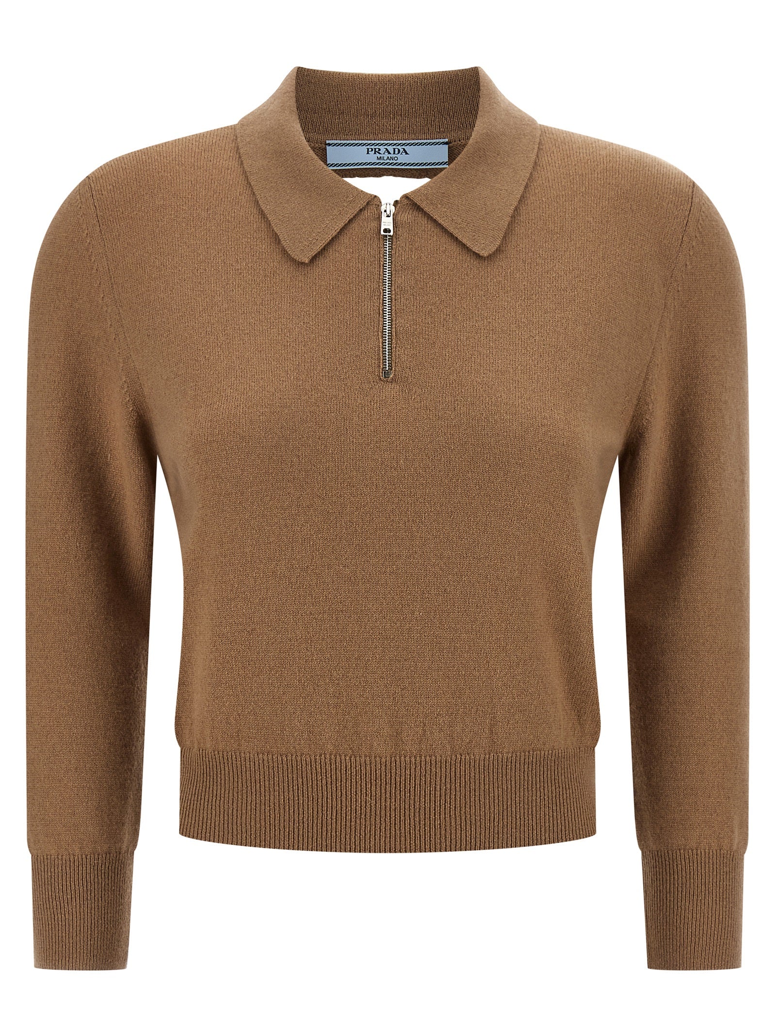 Prada Beige Cashmere Polo Shirt