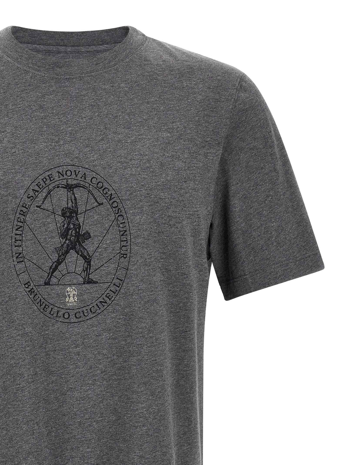 Brunello Cucinelli Gray Cotton T-Shirt