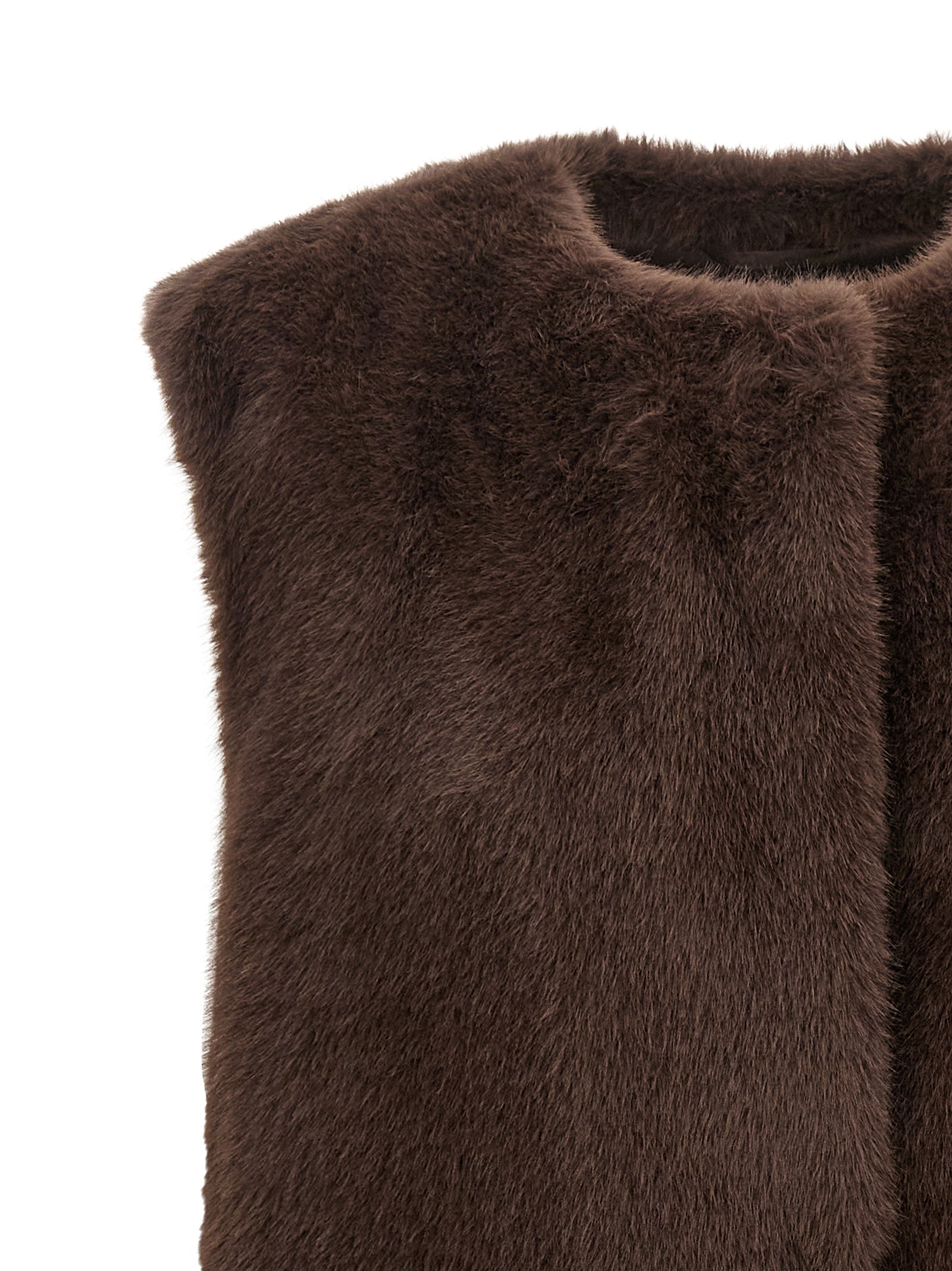 Herno Brown Polyester Sleeveless Jacket