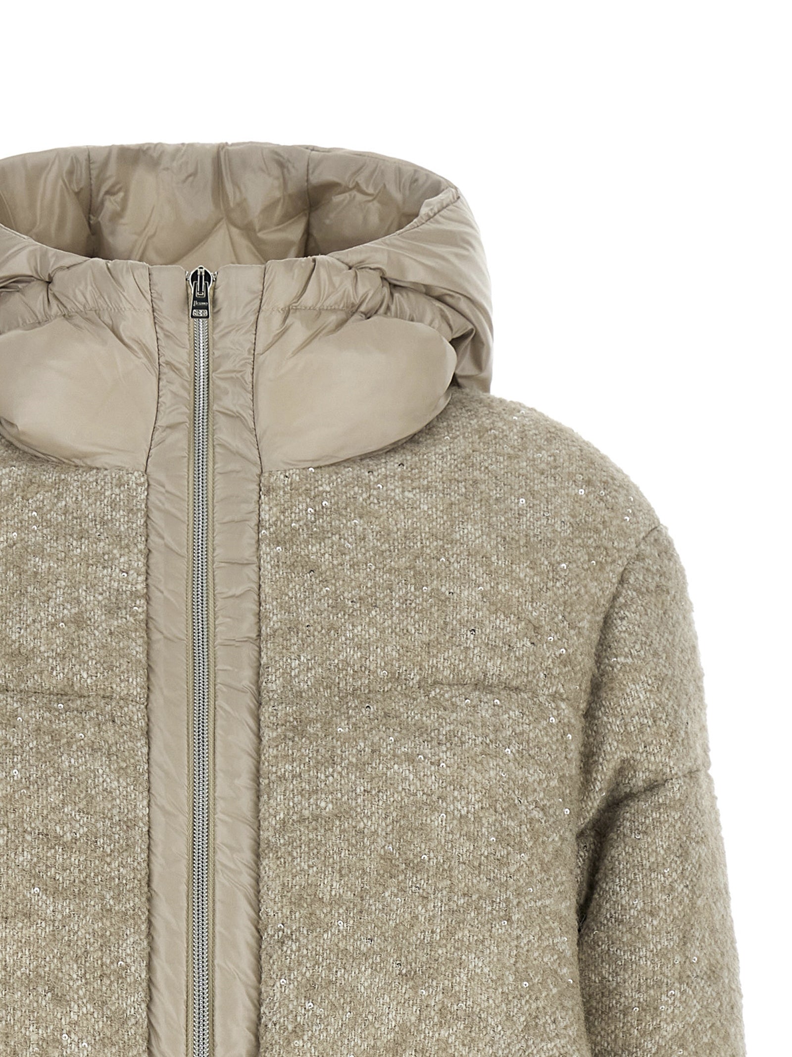 Herno Beige Wool Full-Length Jacket
