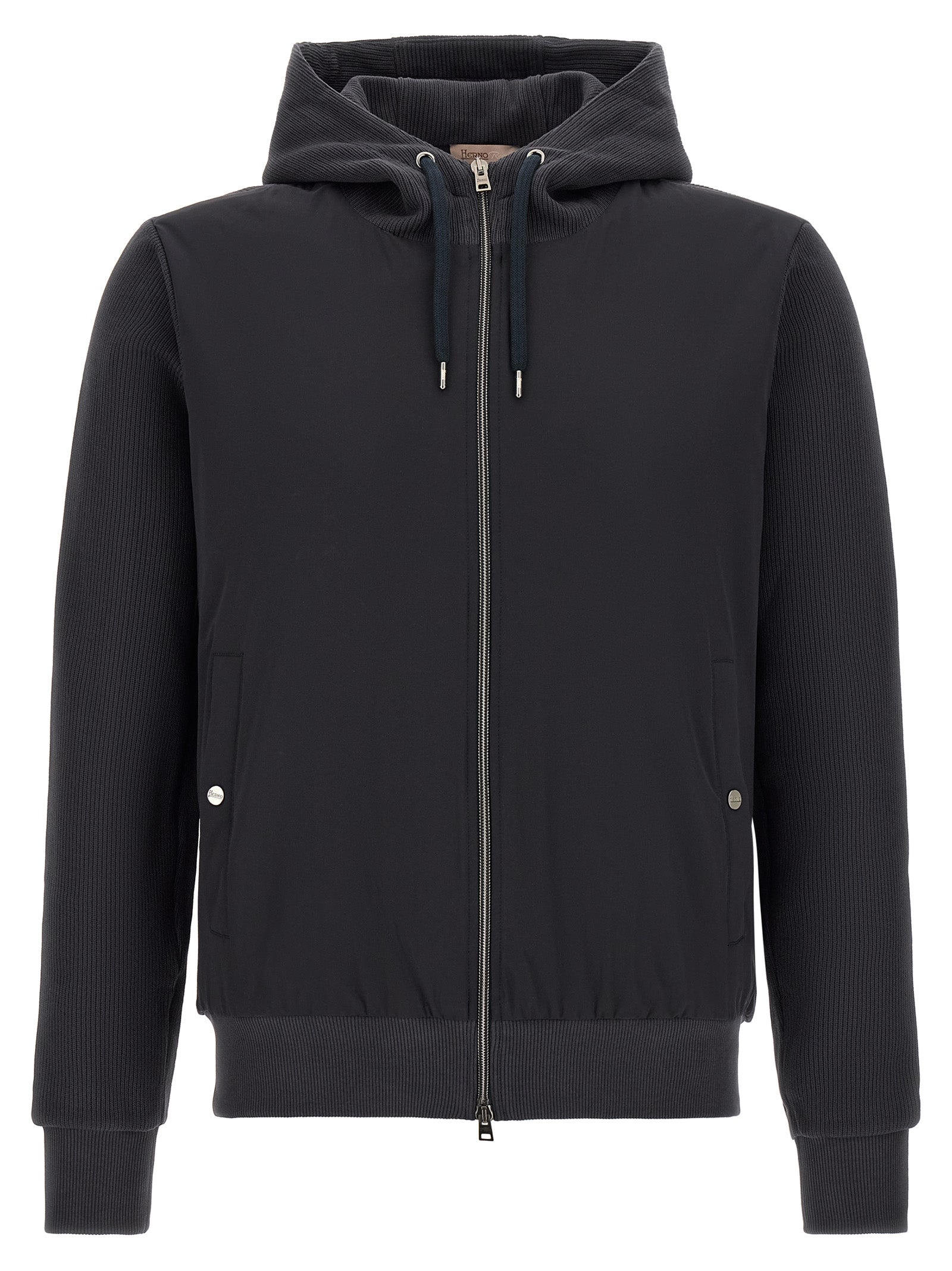 Herno Blue Cotton Shell Jacket